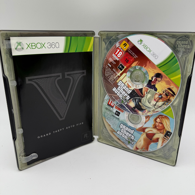Xbox 360 Grand Theft Auto V Five Steel Book Video Game