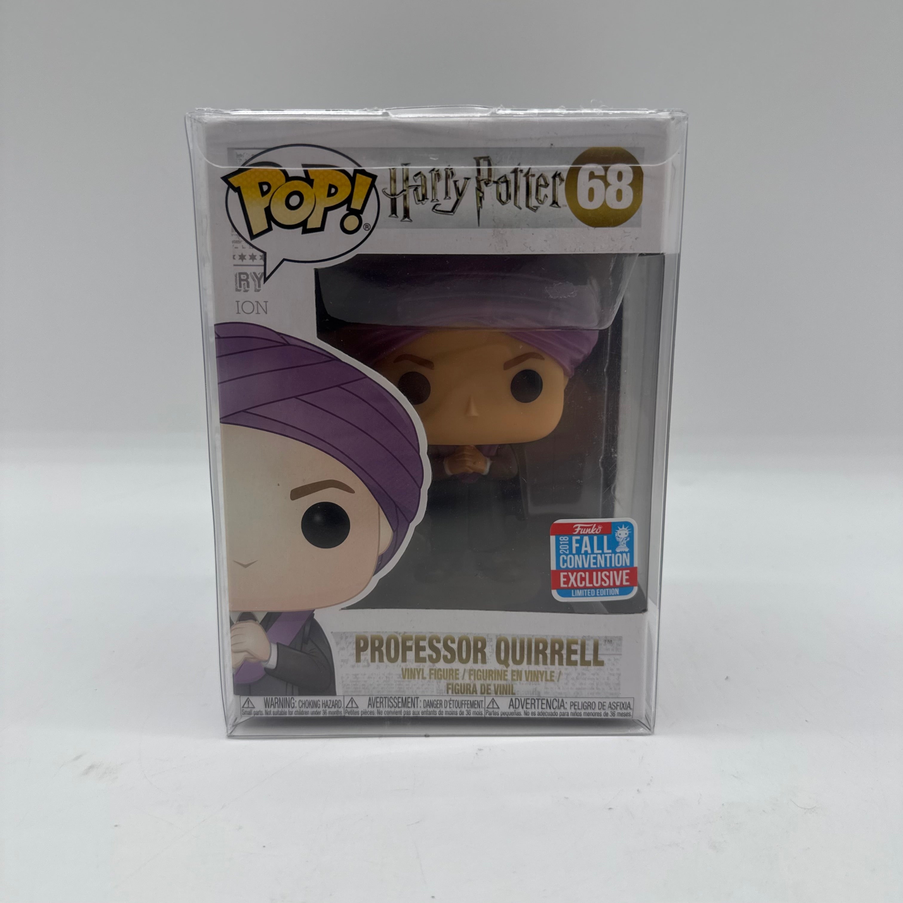 Harry Potter Funko Pop Professor Quirrell 68 Fall Exclusive + Protector