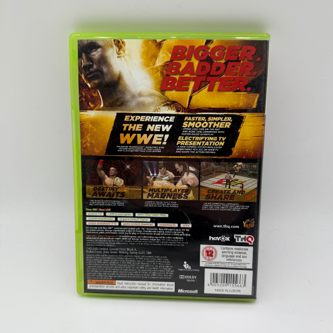 Xbox 360 Wrestling W'12 Video Game
