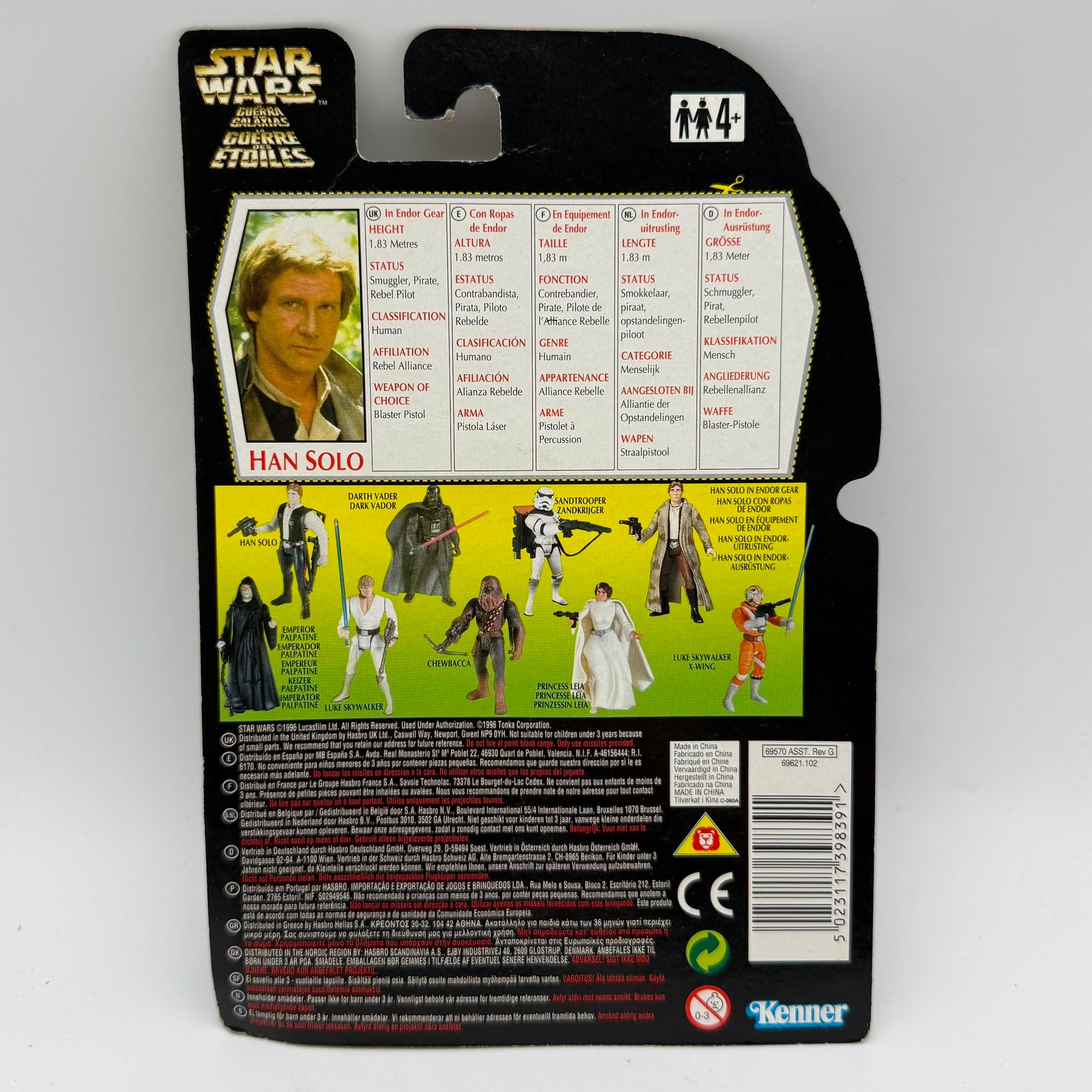 Star Wars POTF Han Solo Endor New Carded