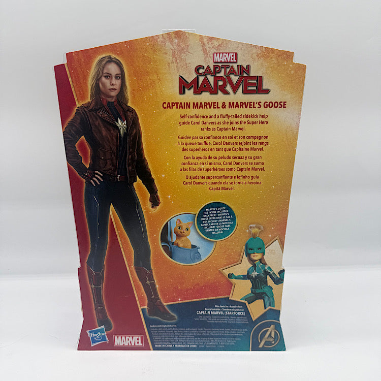 Marvel Hasbro Captain Marvel and Goose 12’