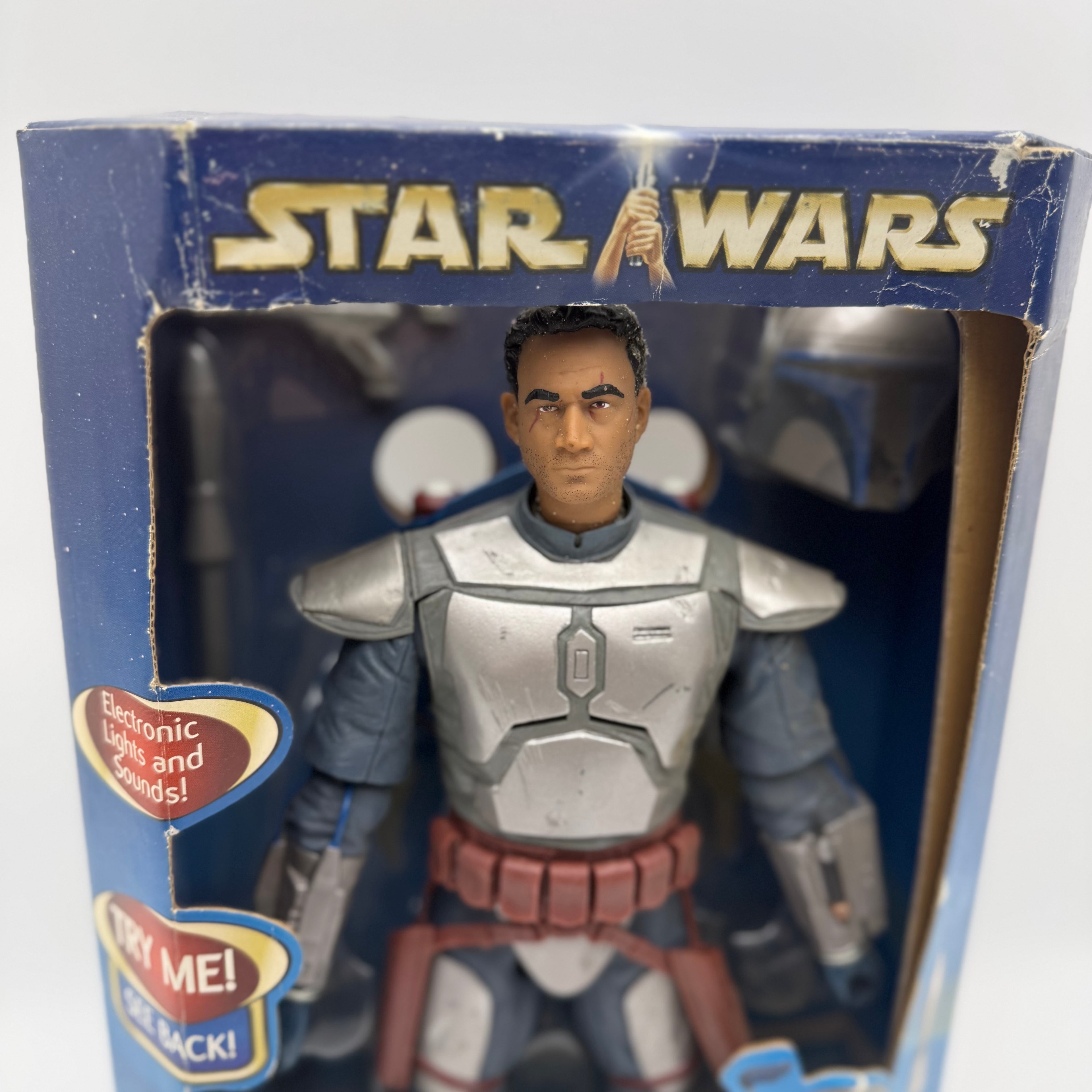 Star Wars Hasbro AOTJ Electronic Battling Jango Fett 12’ Action Figure
