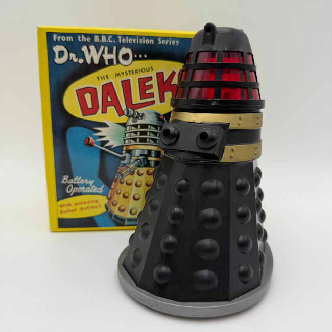 Dr. Who and the Daleks Dapol Black Battery Operated Dalek (incomplete)