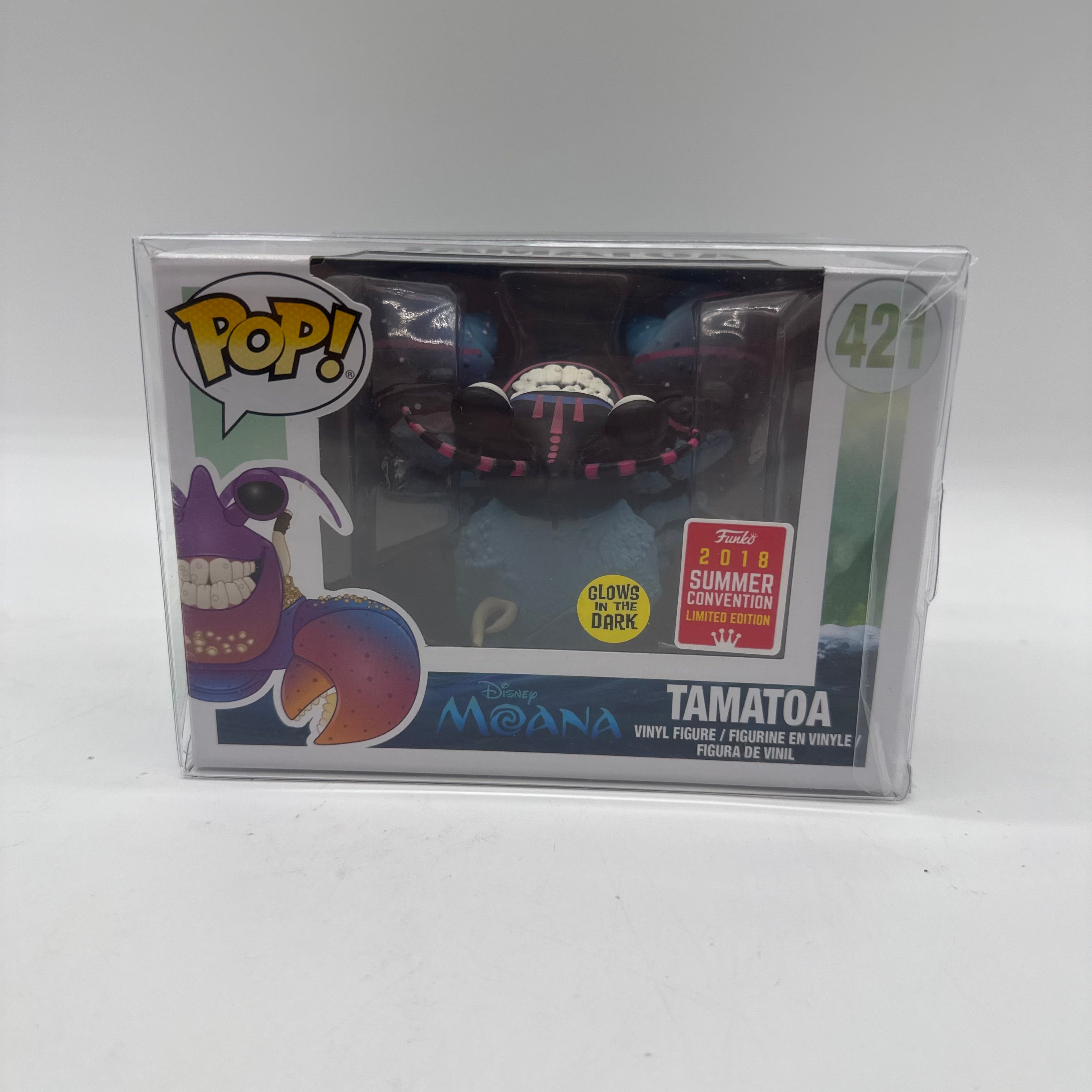 Disney Funko Moana Tamatoa 421 2018 Summer Exclusive & Protector