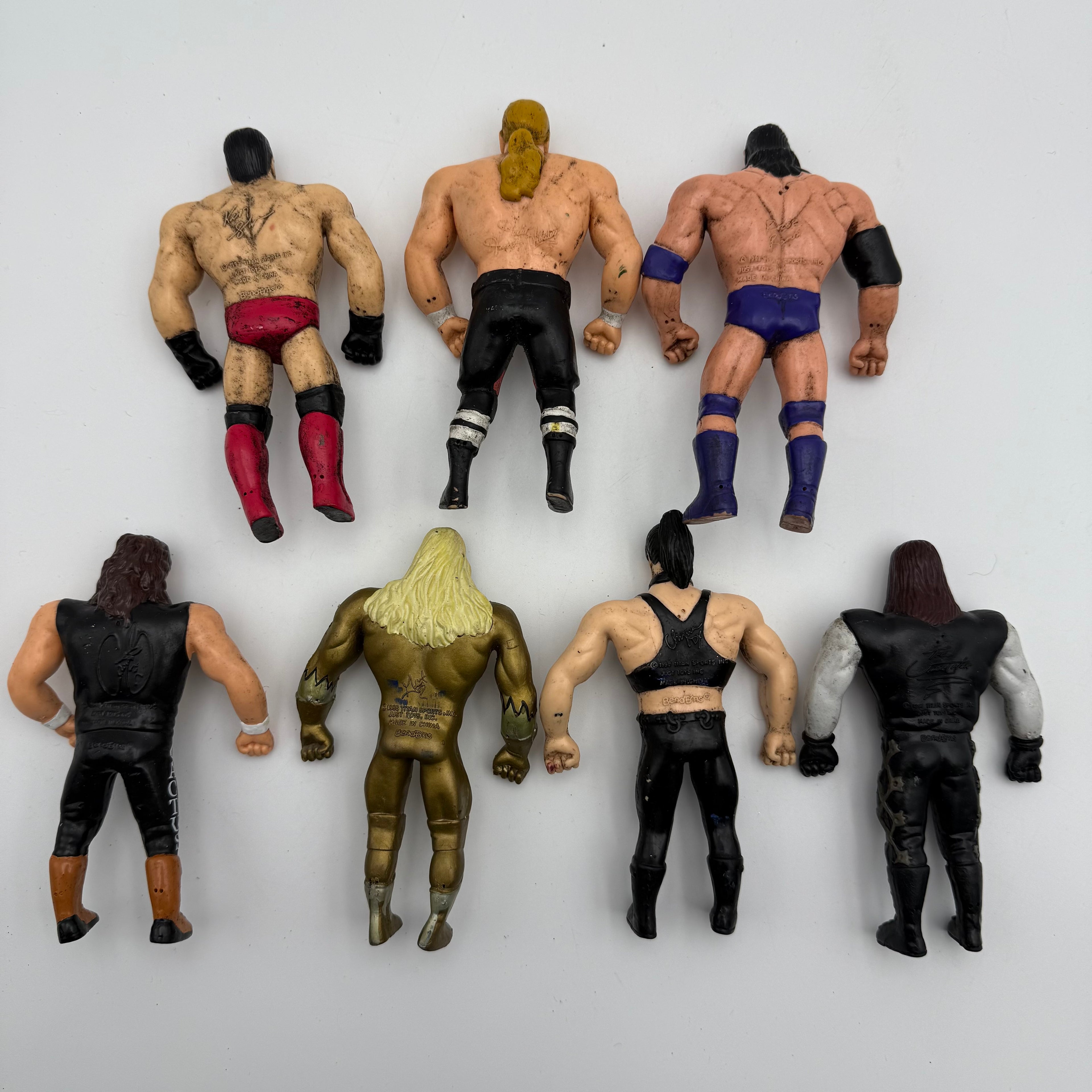 WWE Hasbro Wrestler Bendems Bundle of 7x Figures