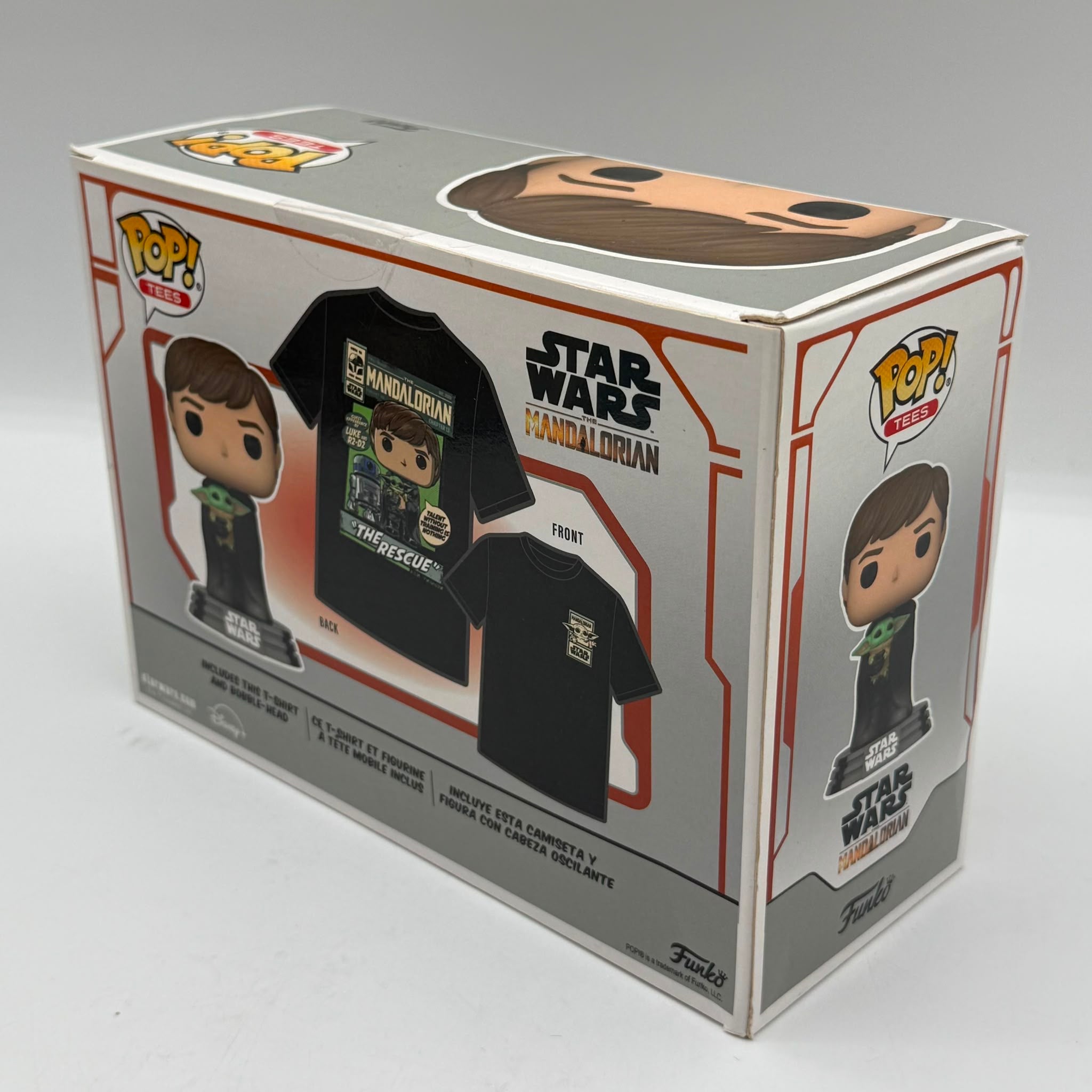 Star Wars Mandalorian Funko Luke With Child + T-Shirt Medium