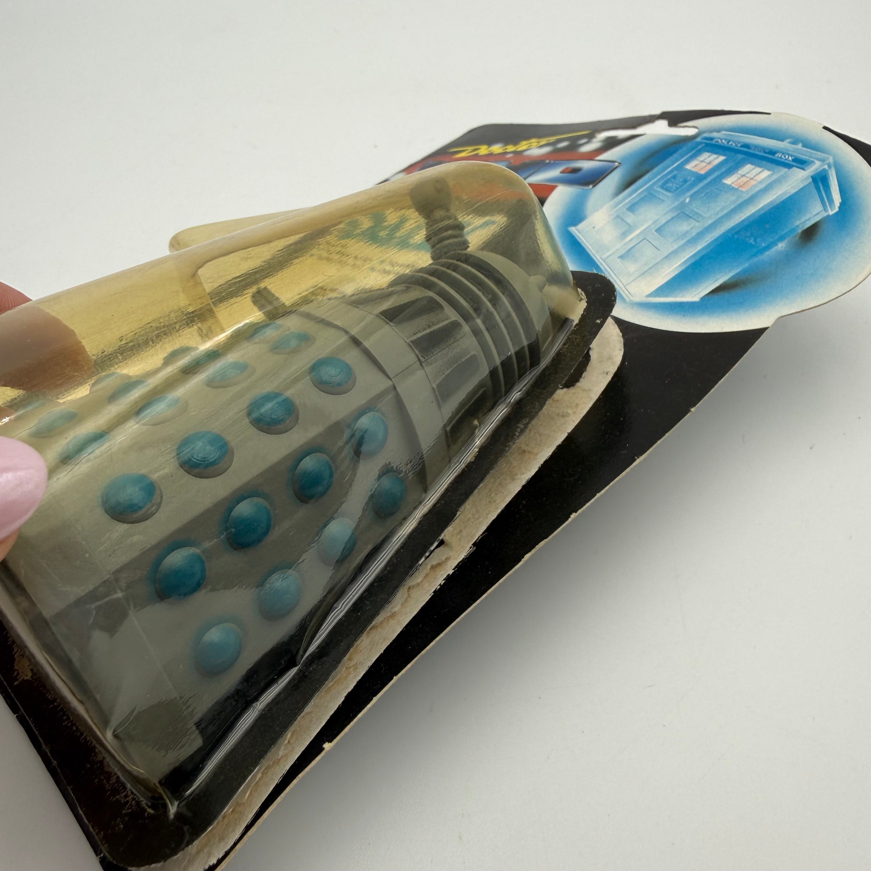 Dapol Doctor Who Silver / Blue Dalek Action Figure Carded