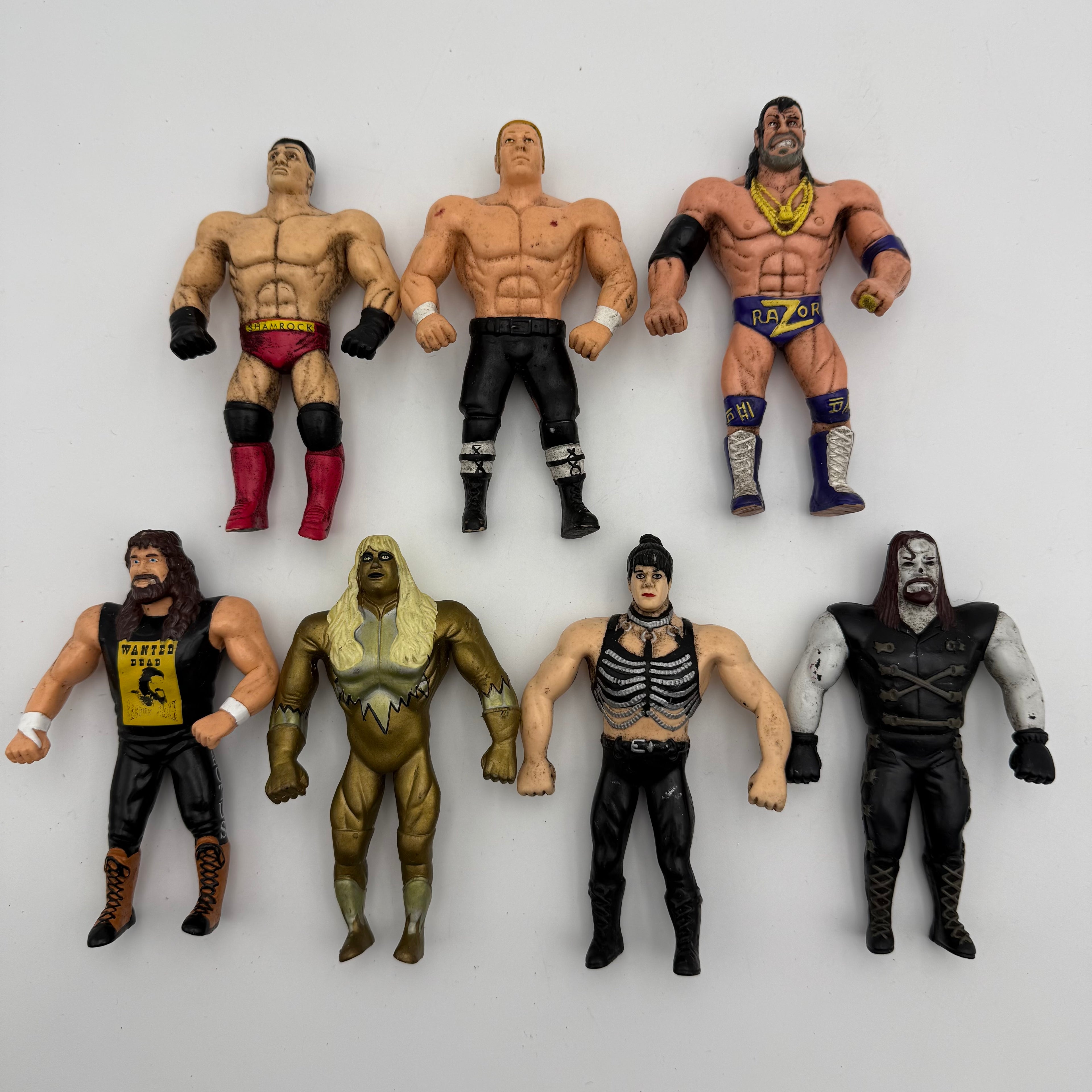 WWE Hasbro Wrestler Bendems Bundle of 7x Figures