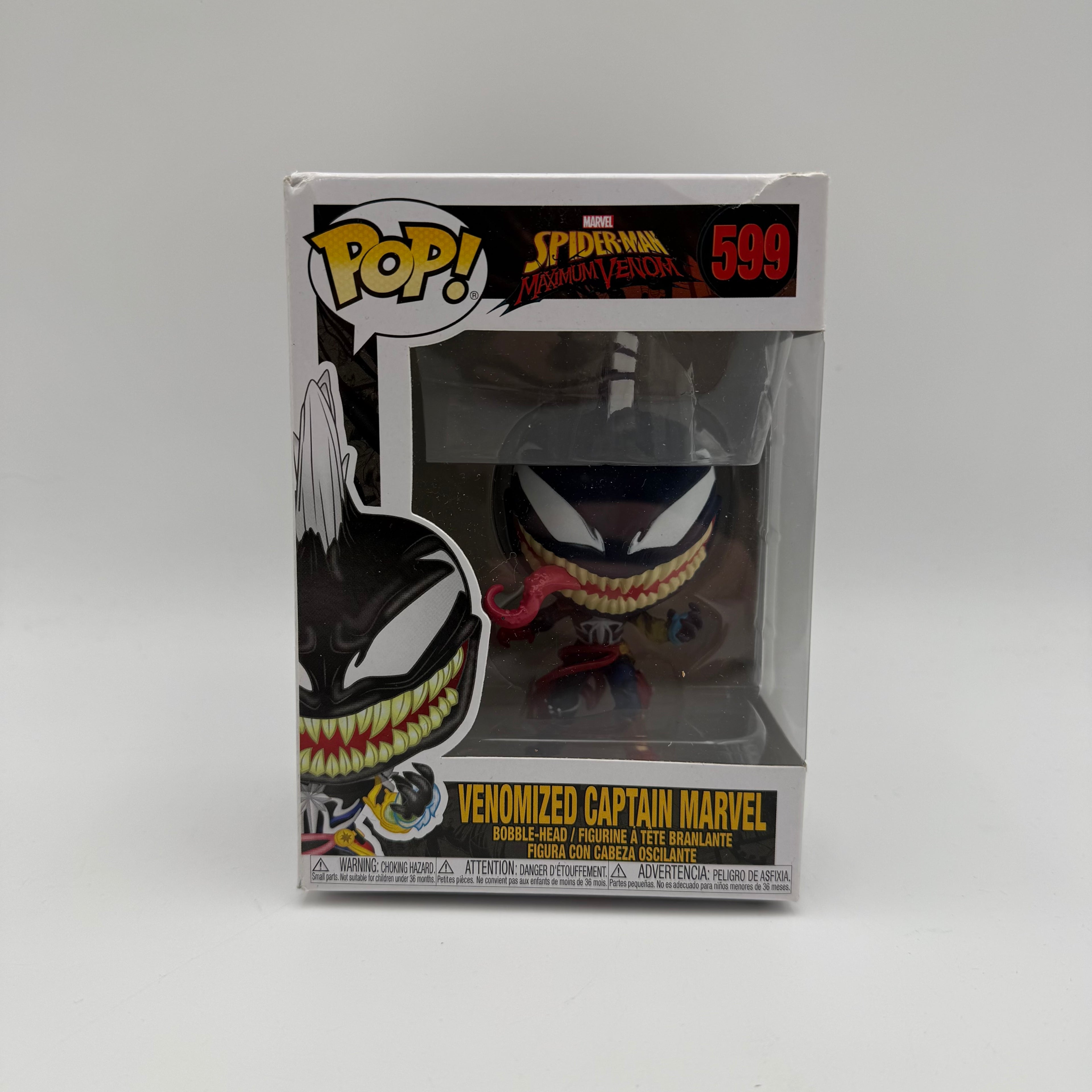 Marvel Funko Pop Venomised Captain Marvel 599 Boxed