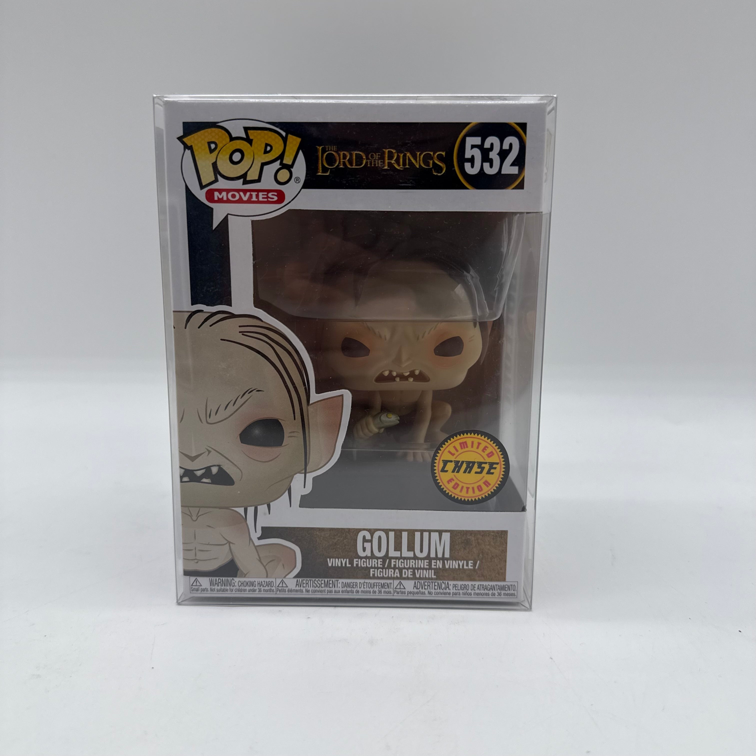 Lord of the Rings Funko Pop Gollum 532 Limited Chase + Protector