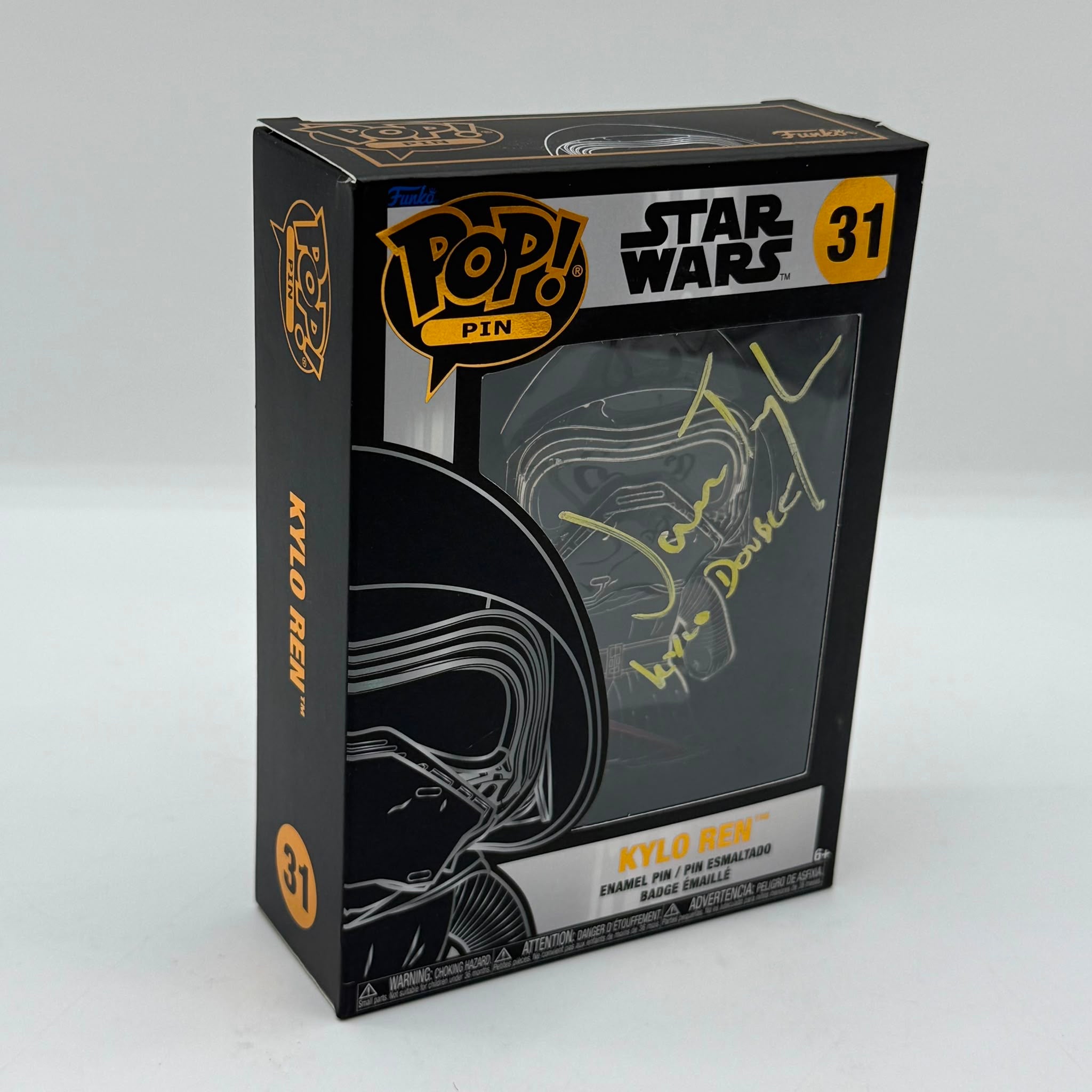 Star Wars Funko Pop Pin Kylo Ren 31 Signed by James Taylor