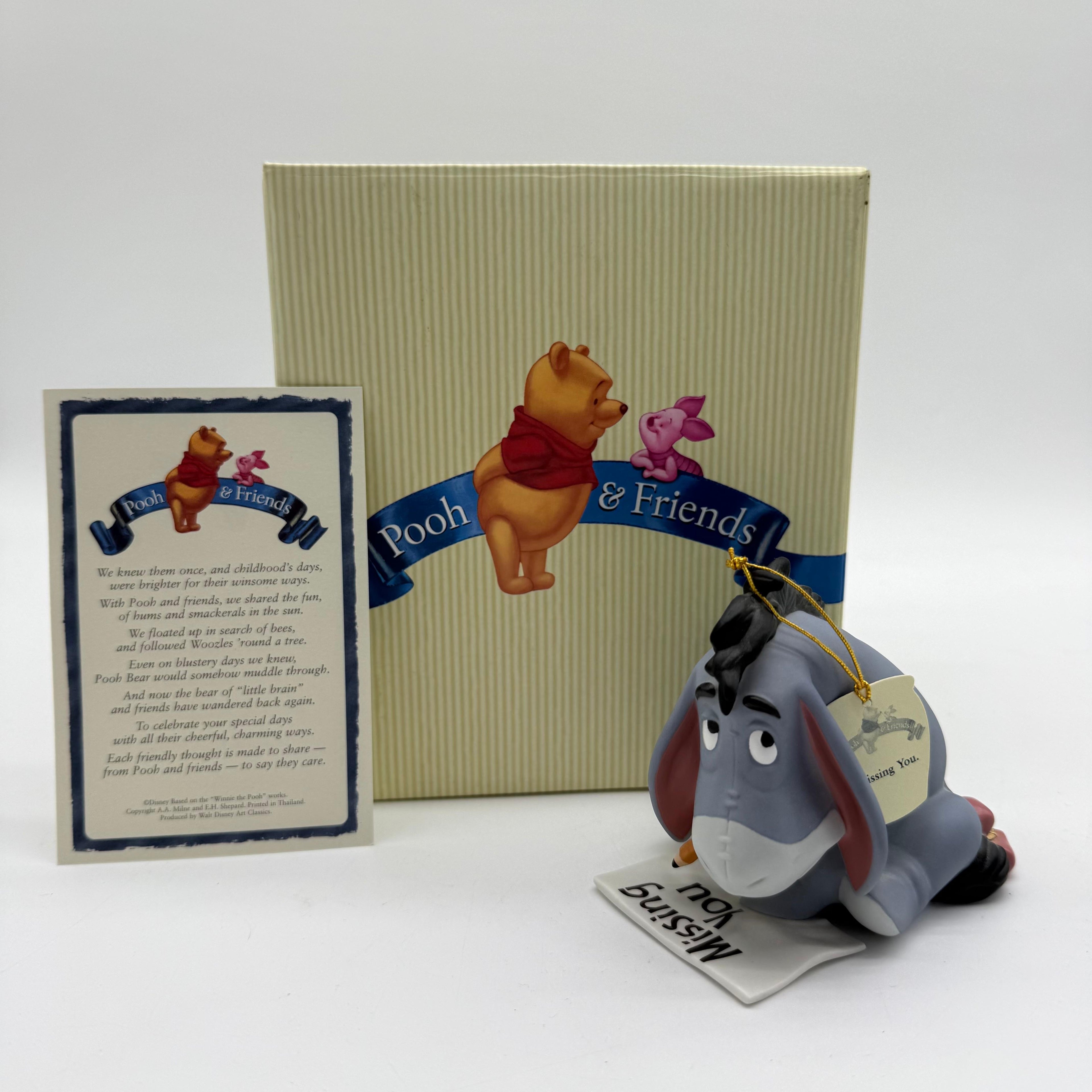 Disney Pooh & Friends Eeyore ‘Missing you’ Figurine - VGC