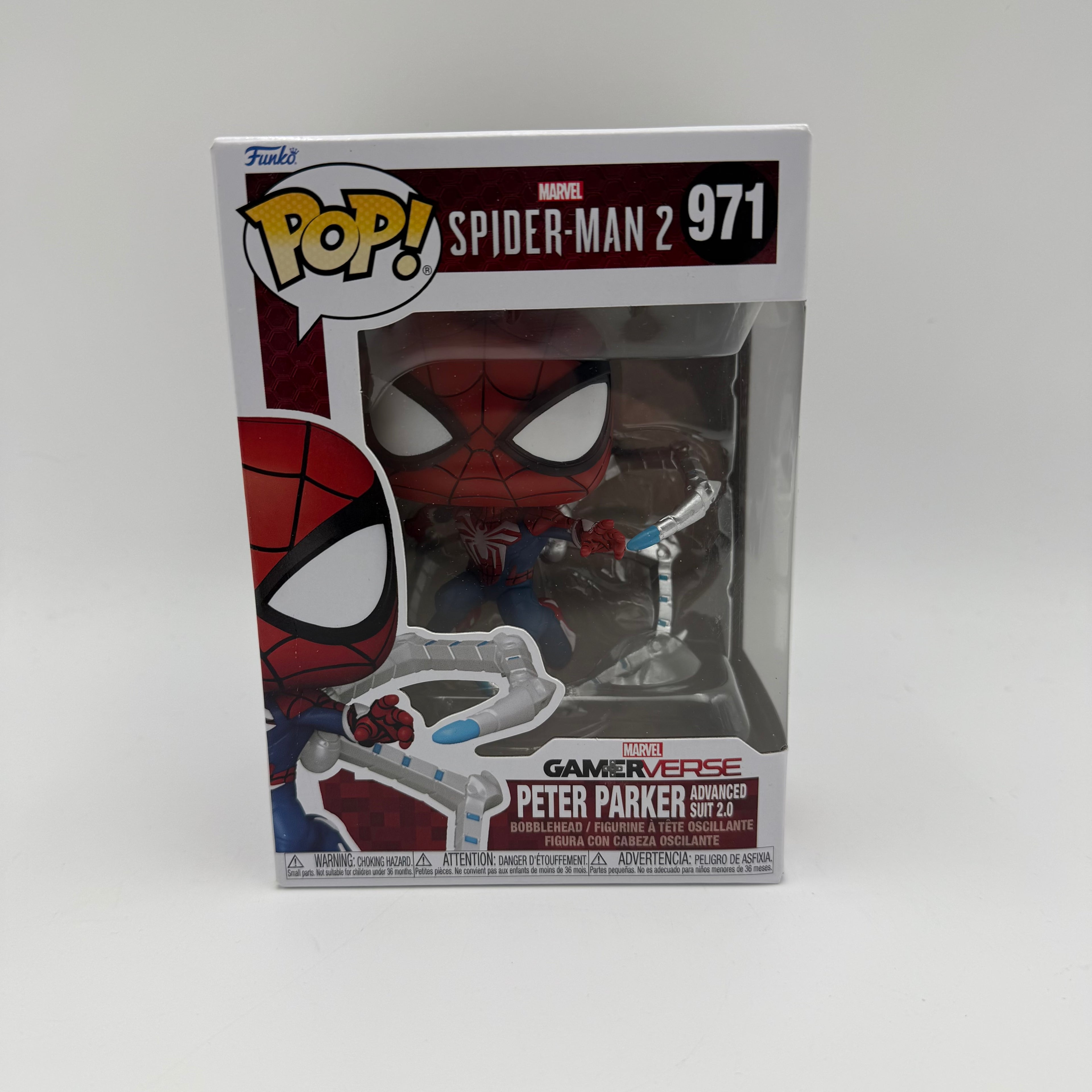 Marvel Funko Pop Peter Parker Advanced Suit 971 Boxed