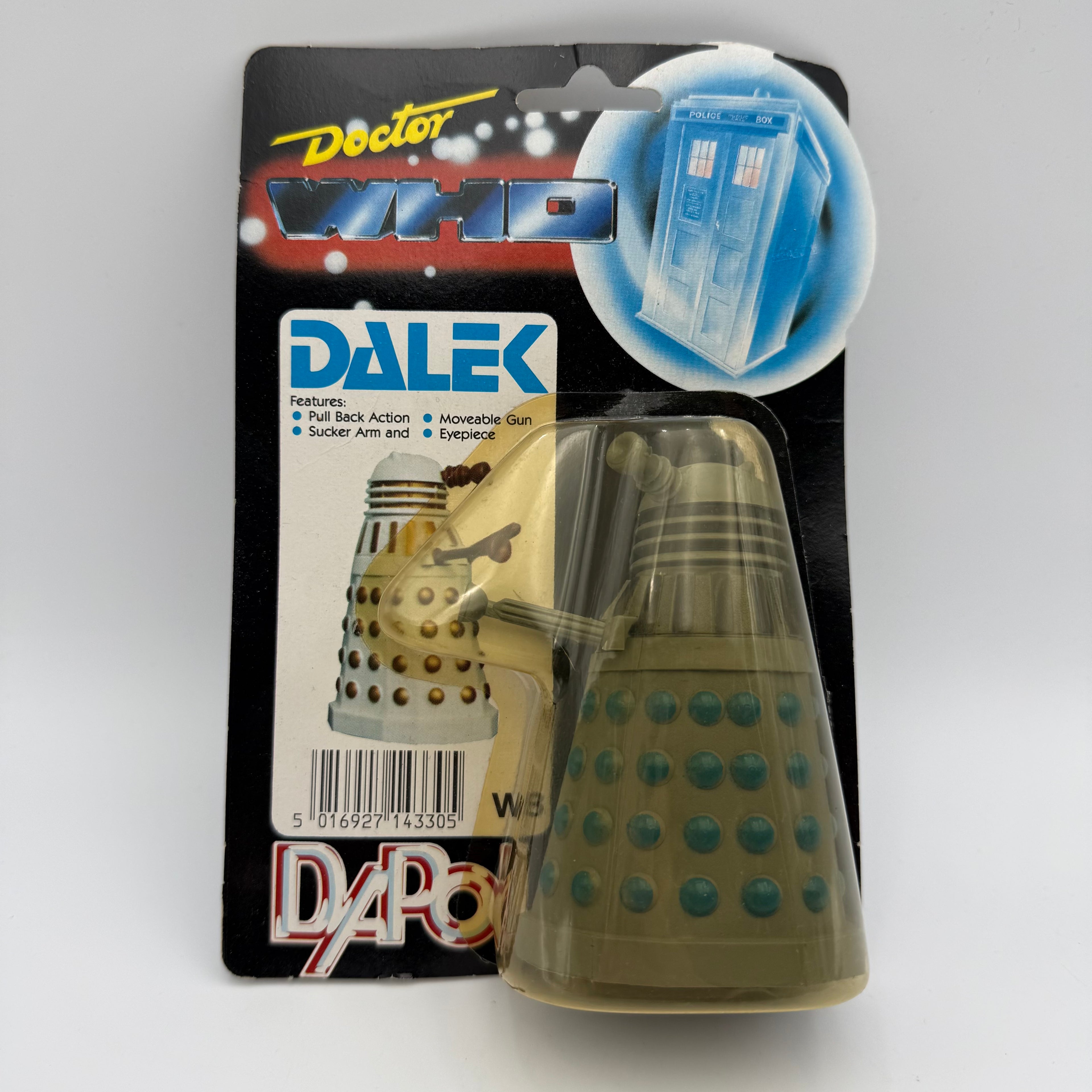 Dapol Doctor Who Silver / Blue Dalek Action Figure Carded