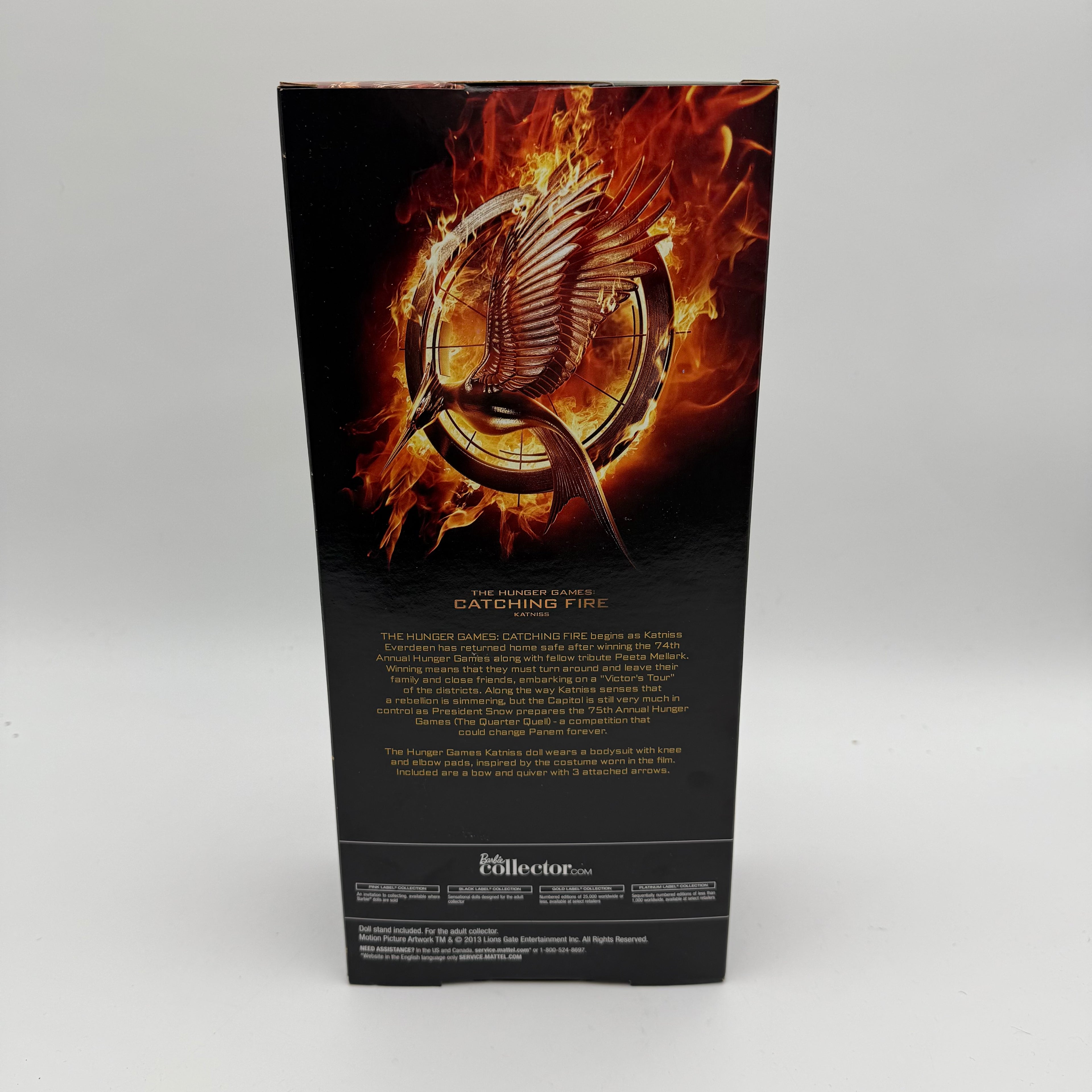 Barbie Black Label Hunger Games Catching Fire Katniss Action Figure - Sealed
