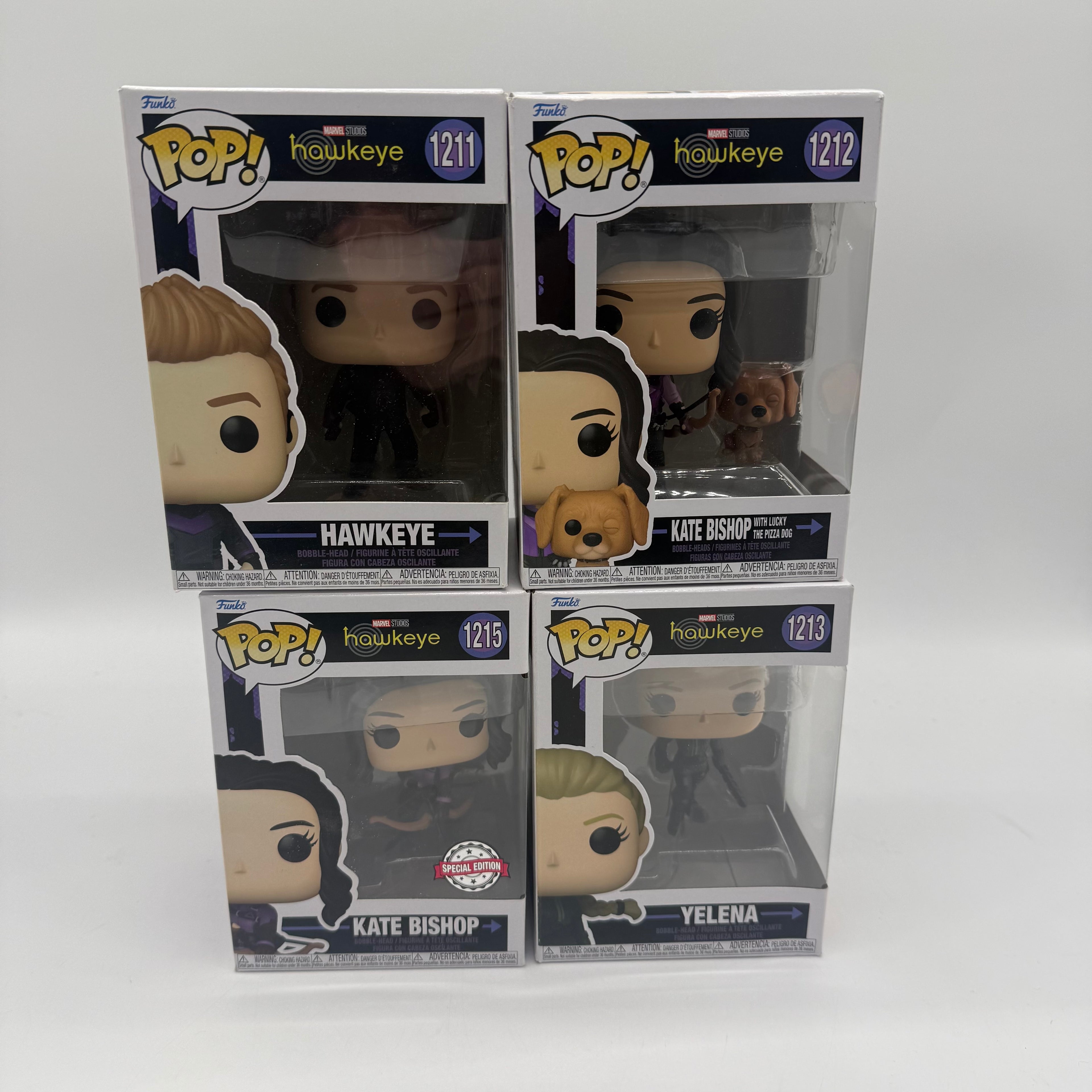 Marvel Hawkeye Funko Pop Boxed Collection 1211, 1212, 1213, 1214