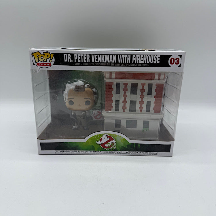 Ghostbusters Funko Pop Dr. Peter Venkman With Firehouse 03 Exclusive