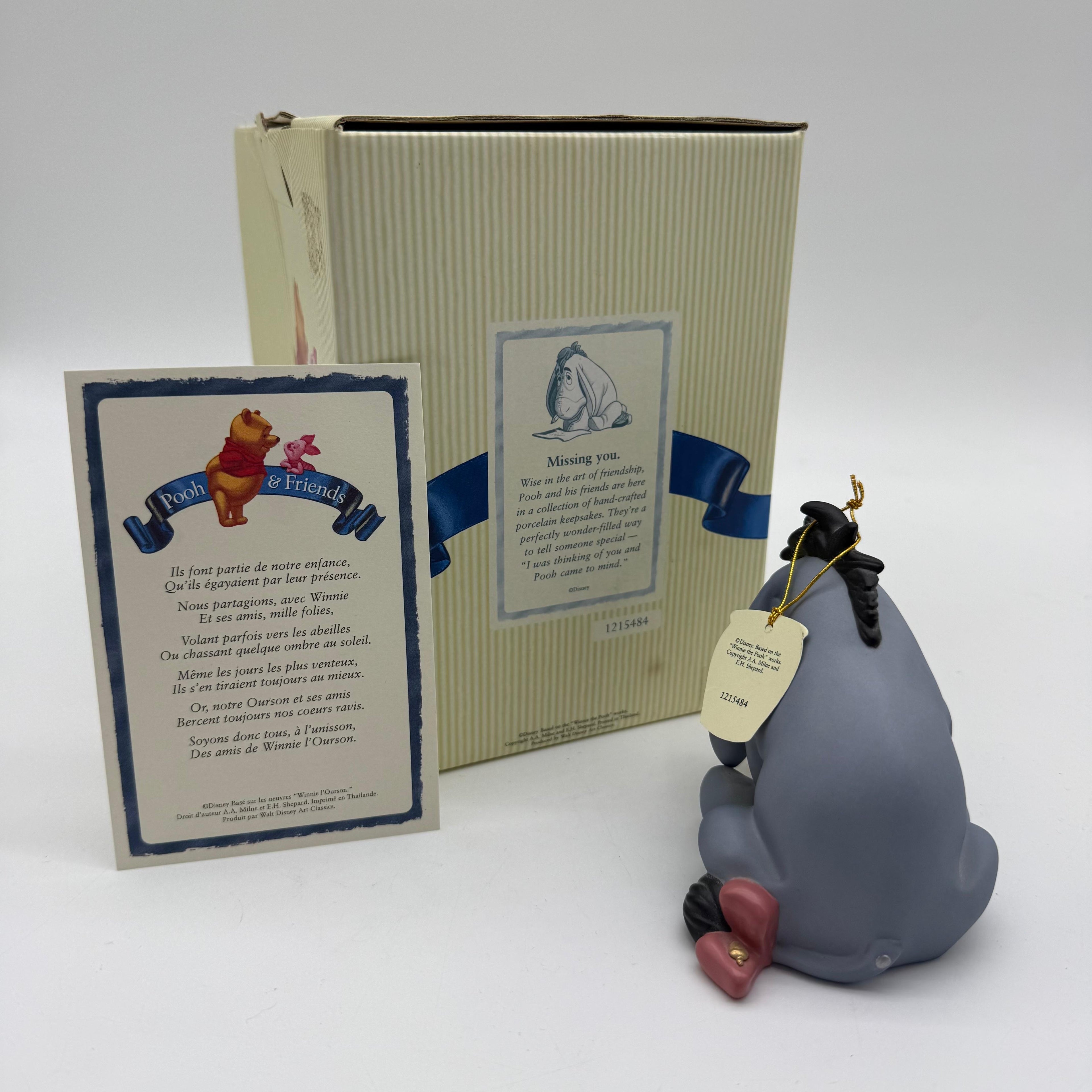 Disney Pooh & Friends Eeyore ‘Missing you’ Figurine - VGC