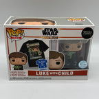 Star Wars Mandalorian Funko Luke With Child + T-Shirt Medium