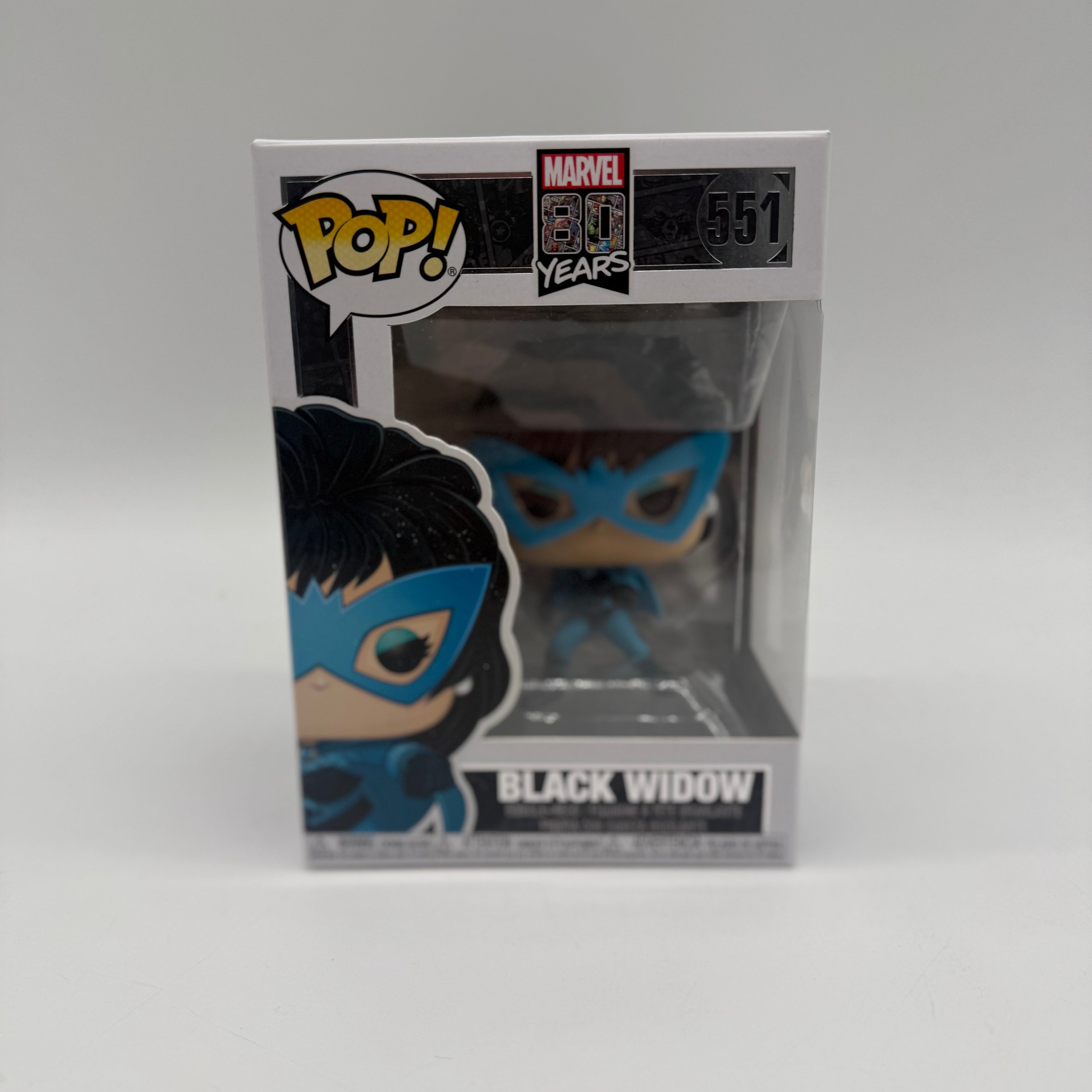 Marvel 80 Years Black Widow 551 Funko Pop Boxed