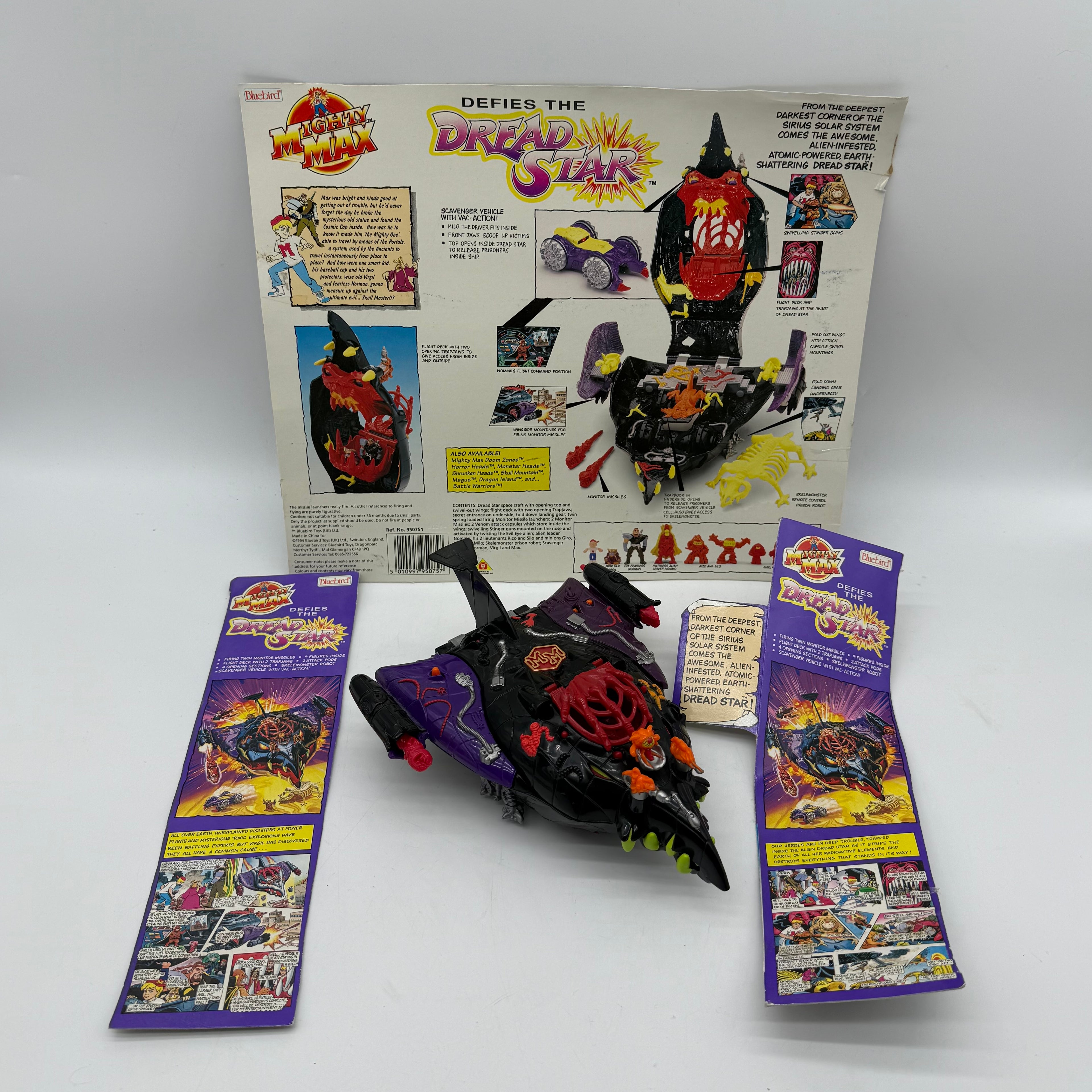 Mighty Max Bluebird Toys Mighty Max Dread Star Complete with Instructions