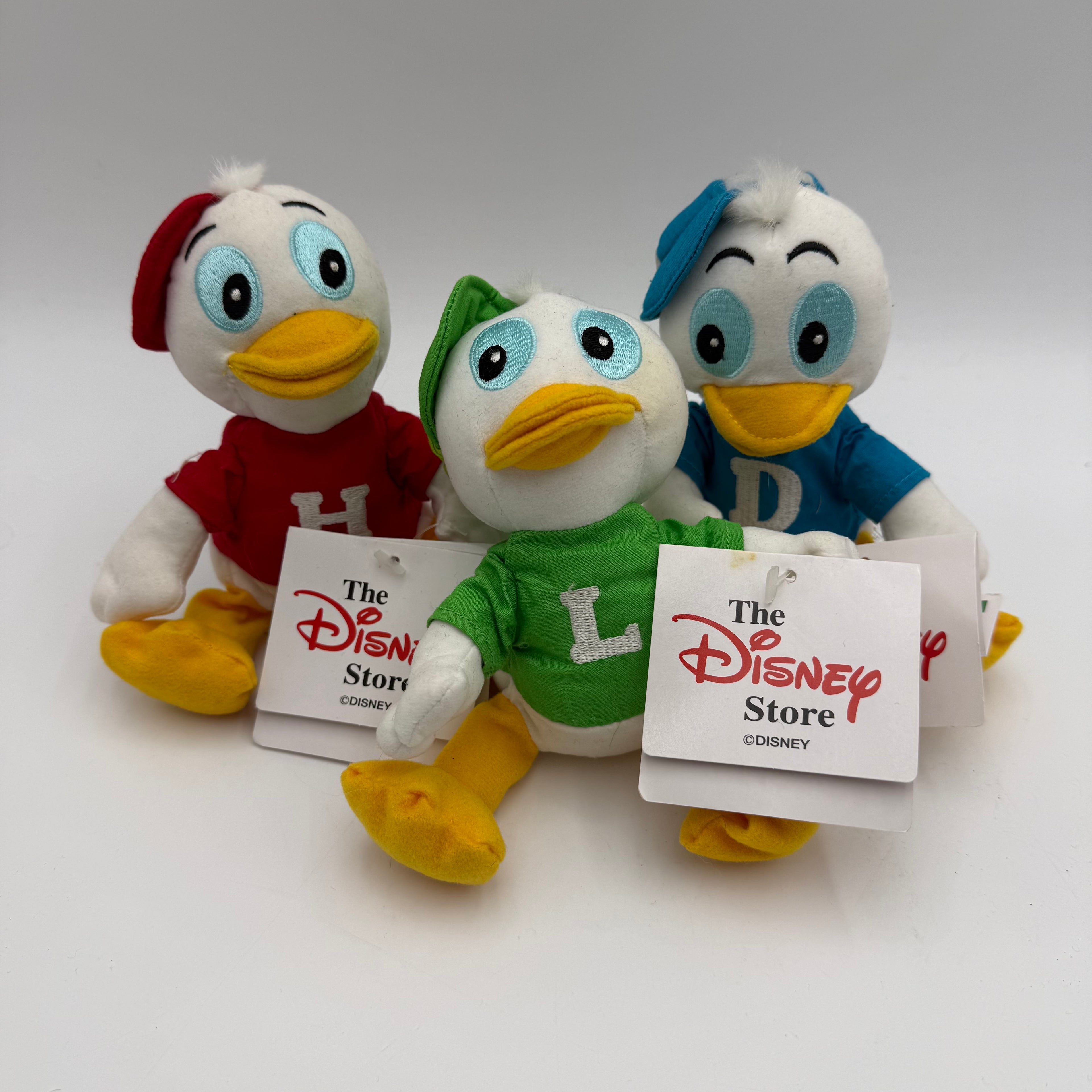 The Disney Store Huey, Louie and Dewie Plushy 7/8’ With Tags