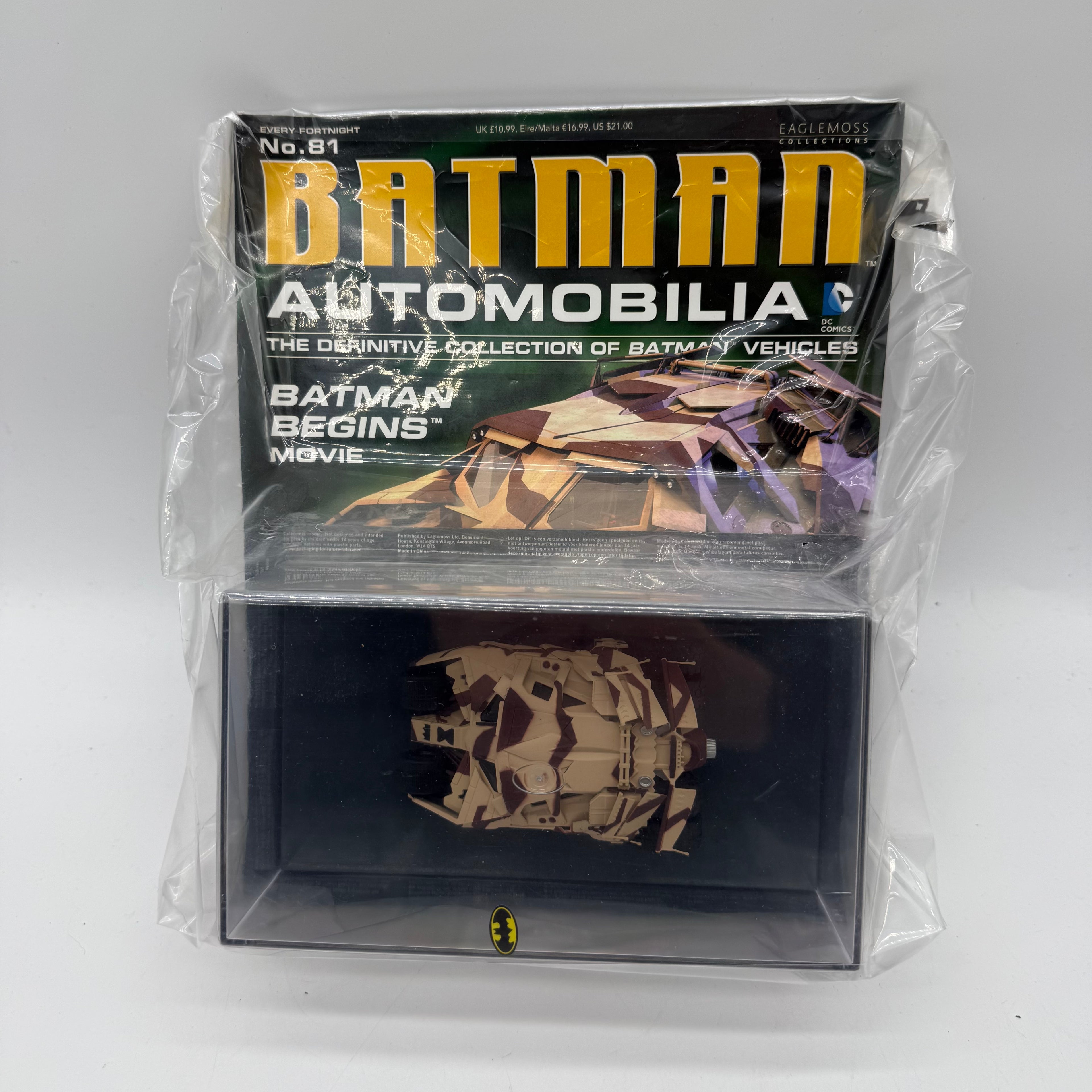 Batman Automobilia Collection Issue 81 ‘Batman Begins Movie (Camo Tumbler)’ Vehicle  NEW
