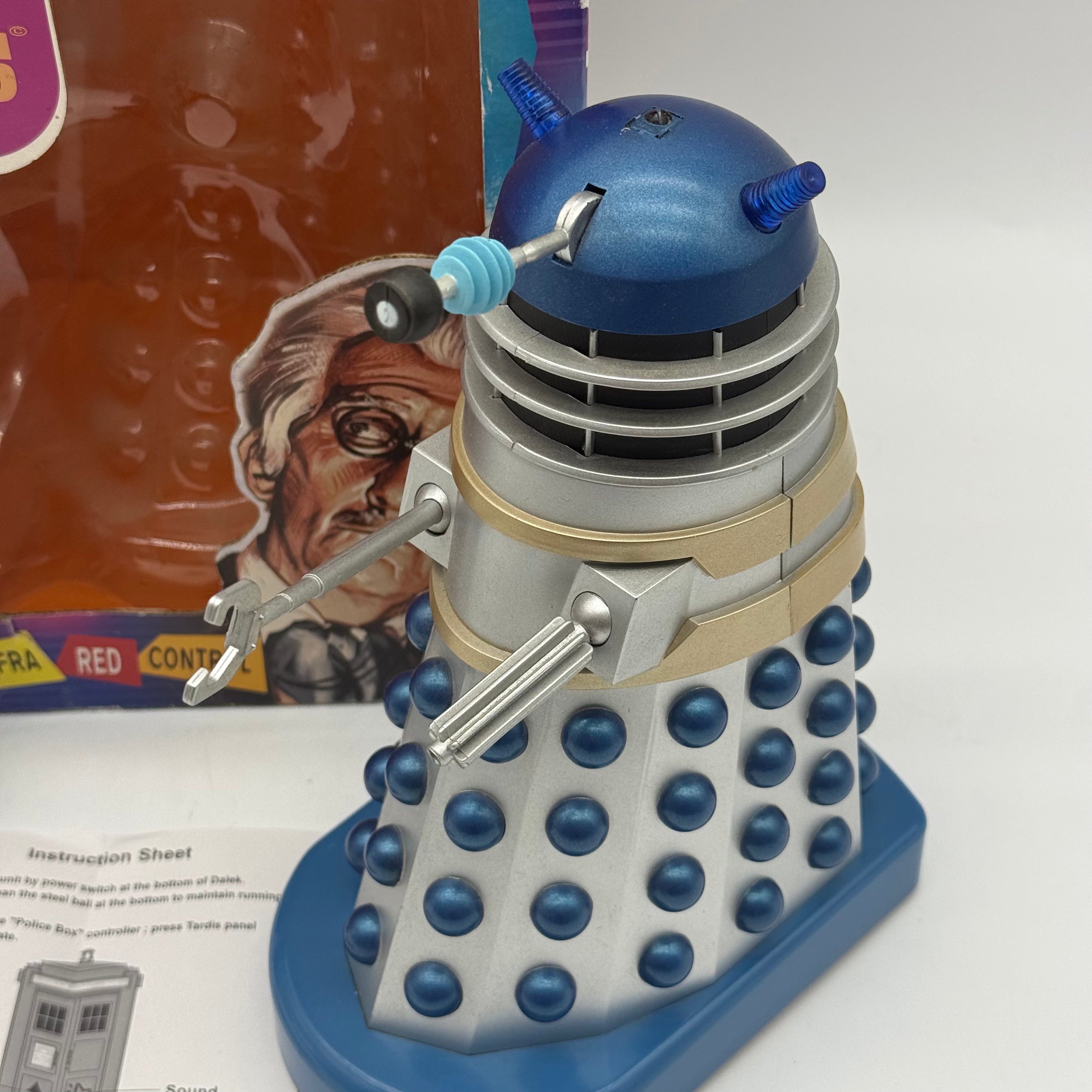 Doctor Who Peter Cushing Infra-Red Control Dalek Blue / Silver - Fully Working