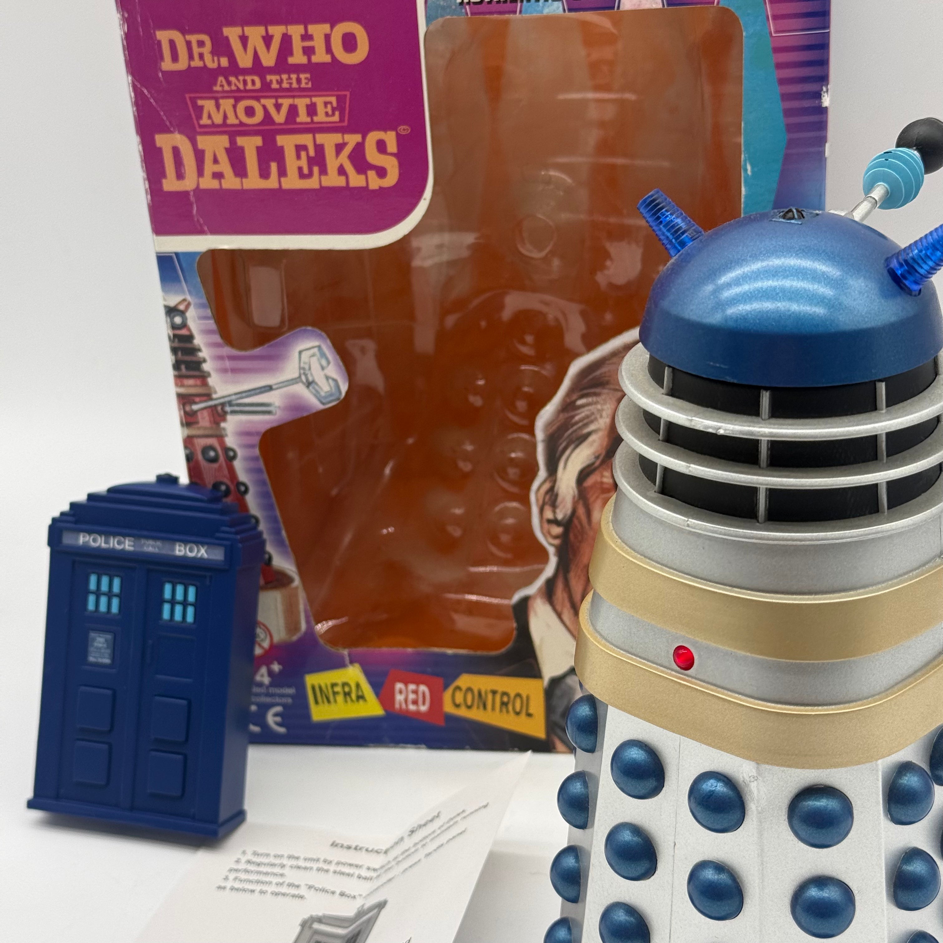 Doctor Who Peter Cushing Infra-Red Control Dalek Blue / Silver - Fully Working