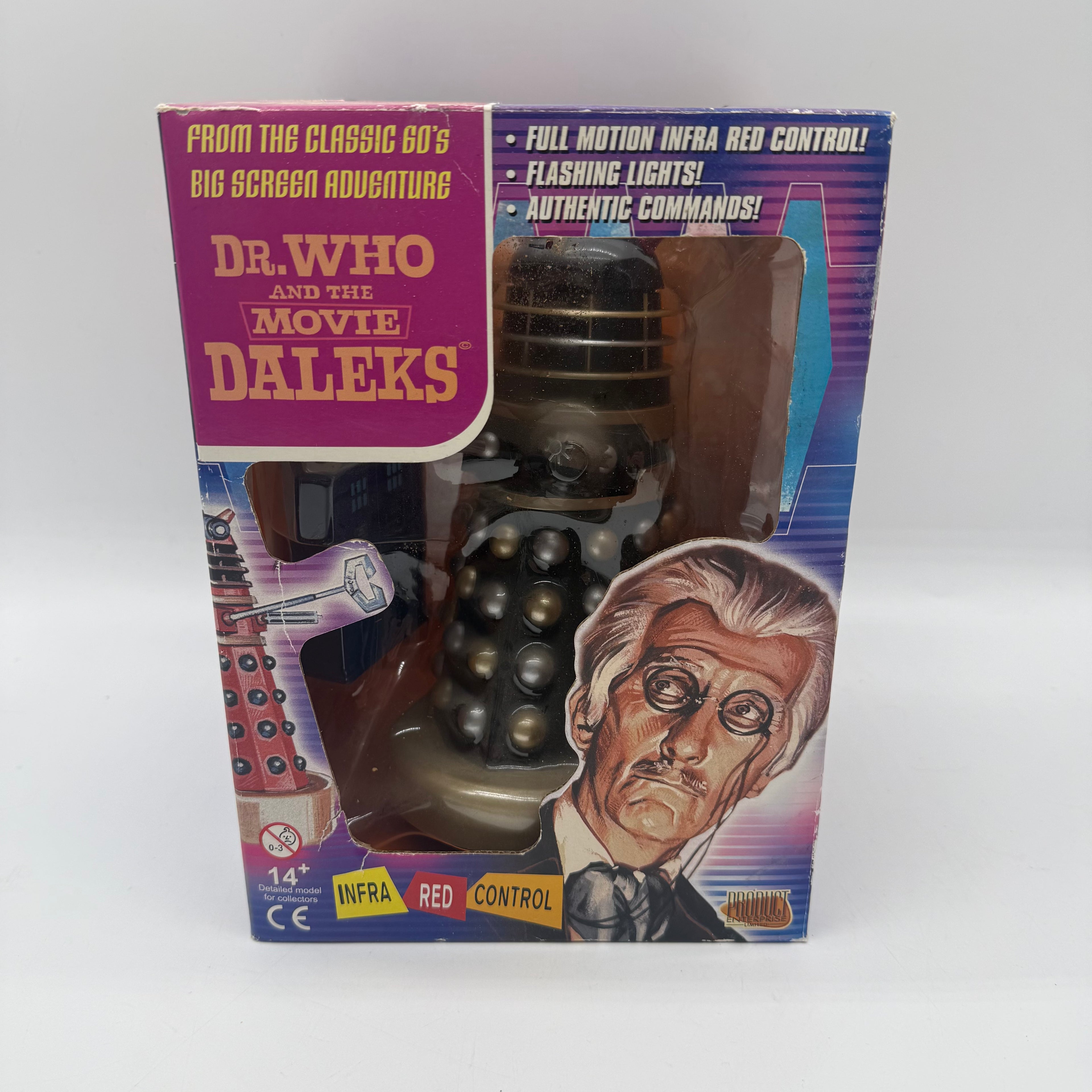 Doctor Who Peter Cushing Infra-Red Control Dalek Black / Gold - Fully Working