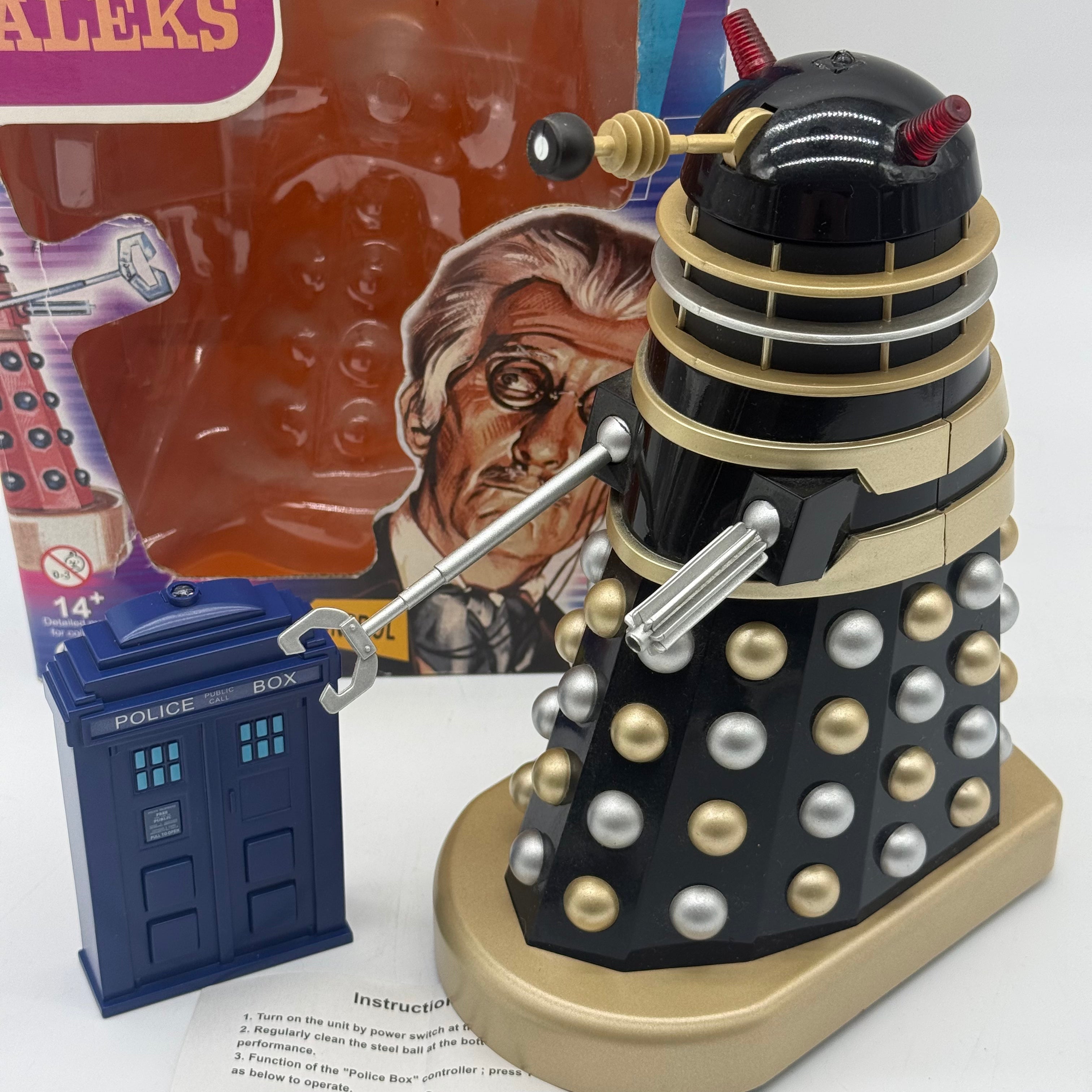 Doctor Who Peter Cushing Infra-Red Control Dalek Black / Gold - Fully Working