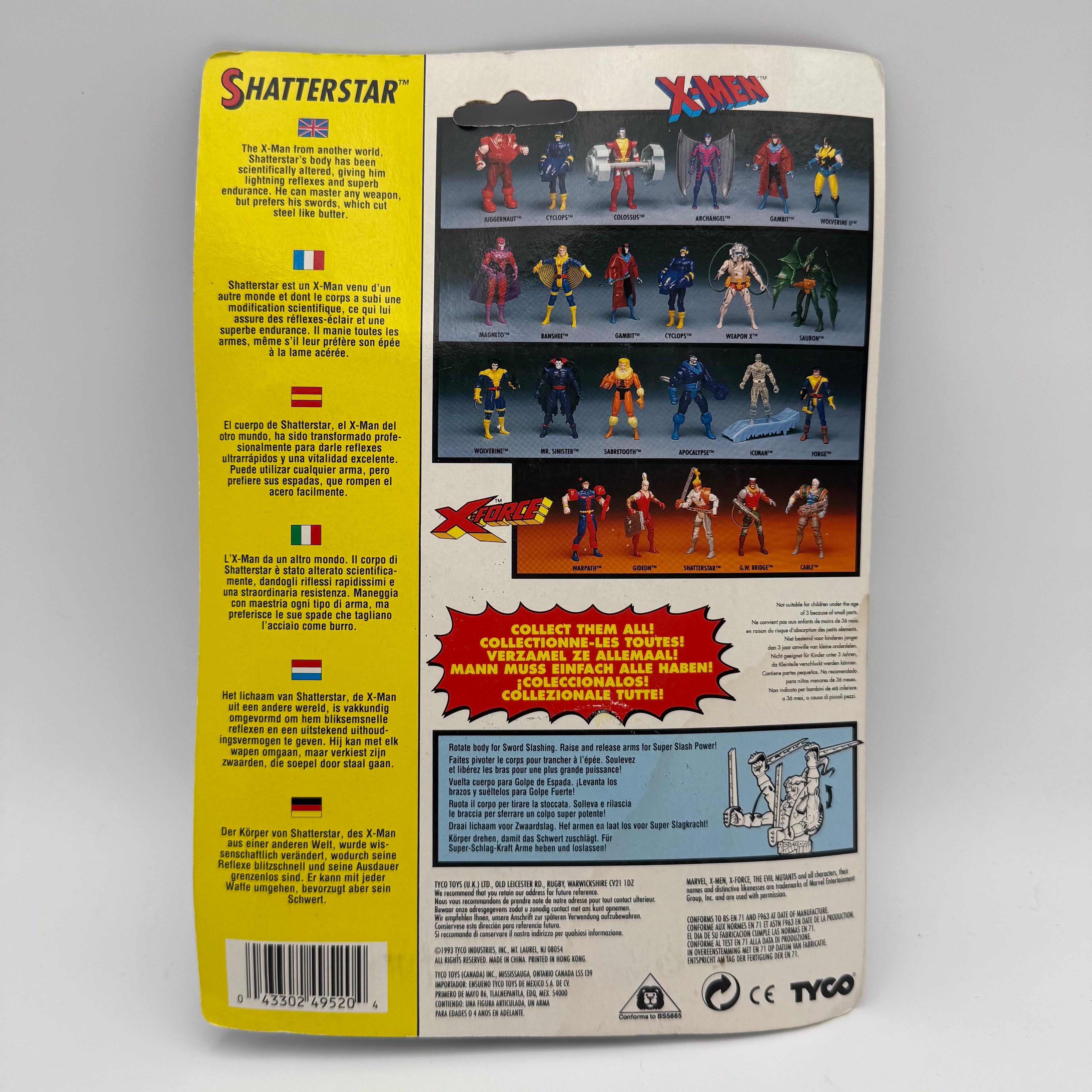 Marvel ToyBiz / Tyco X-Men Shatterstar Action Figure Carded