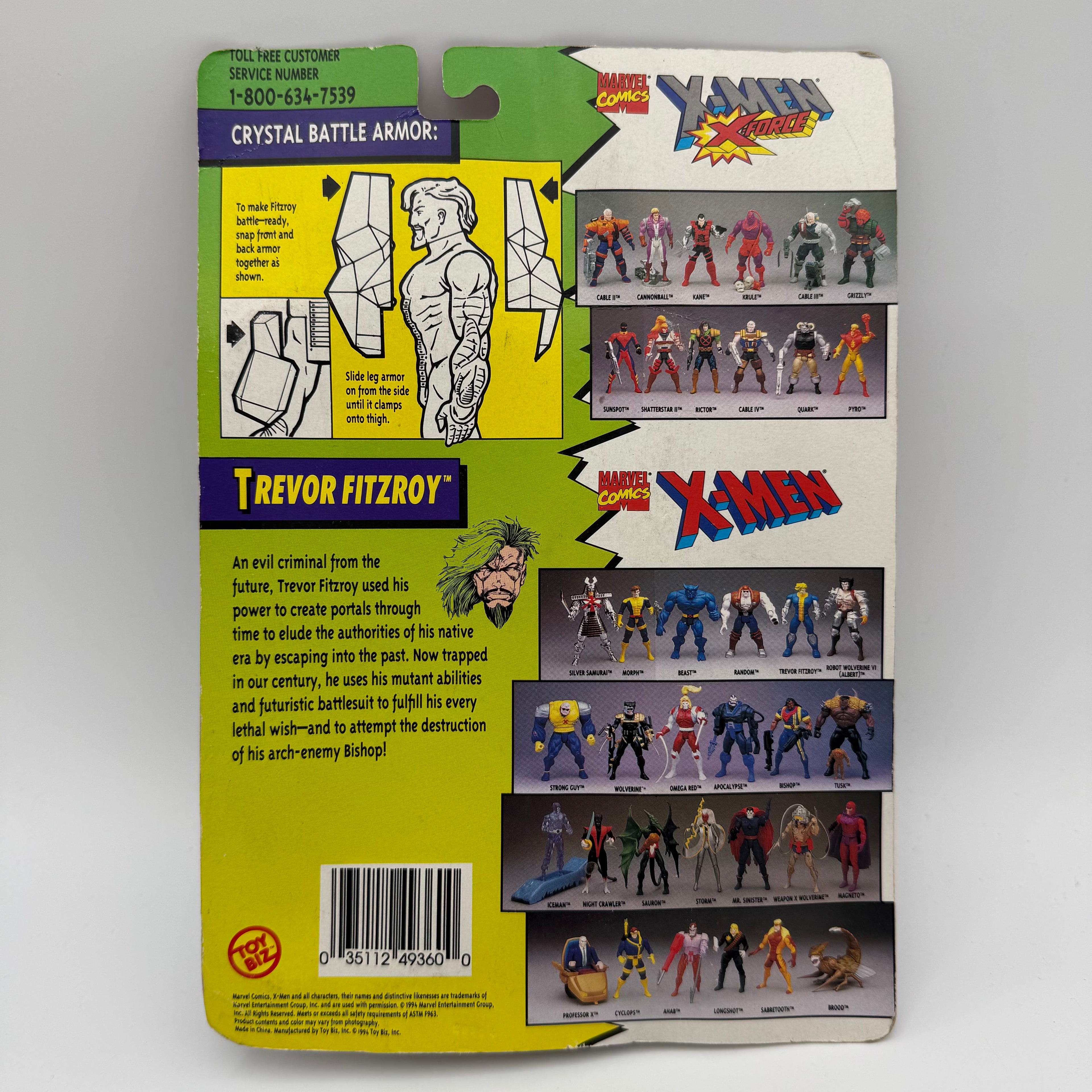 Marvel ToyBiz / Tyco X-Men Trevor Fitzroy Action Figure Carded