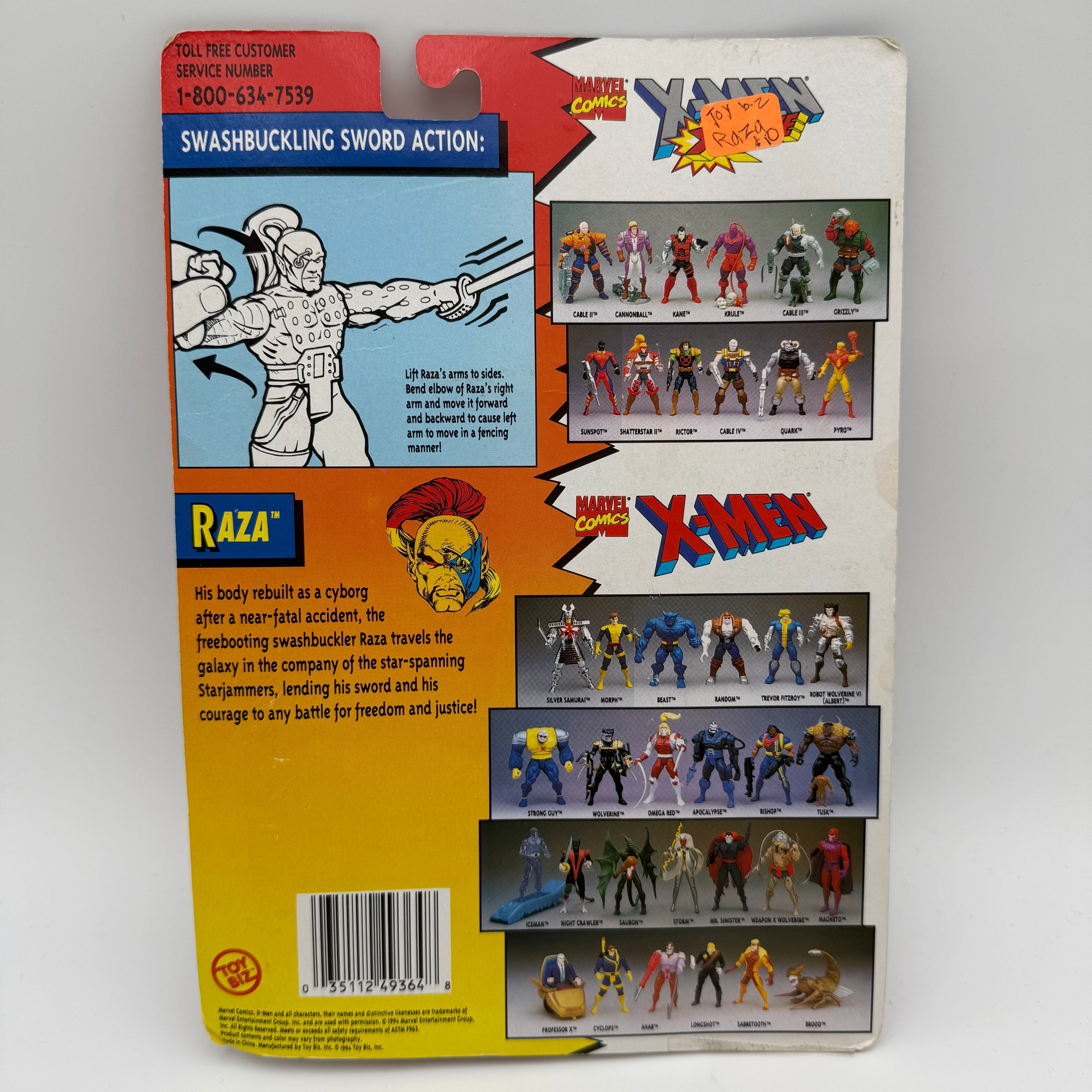 Marvel ToyBiz / Tyco Raza Action Figure Carded