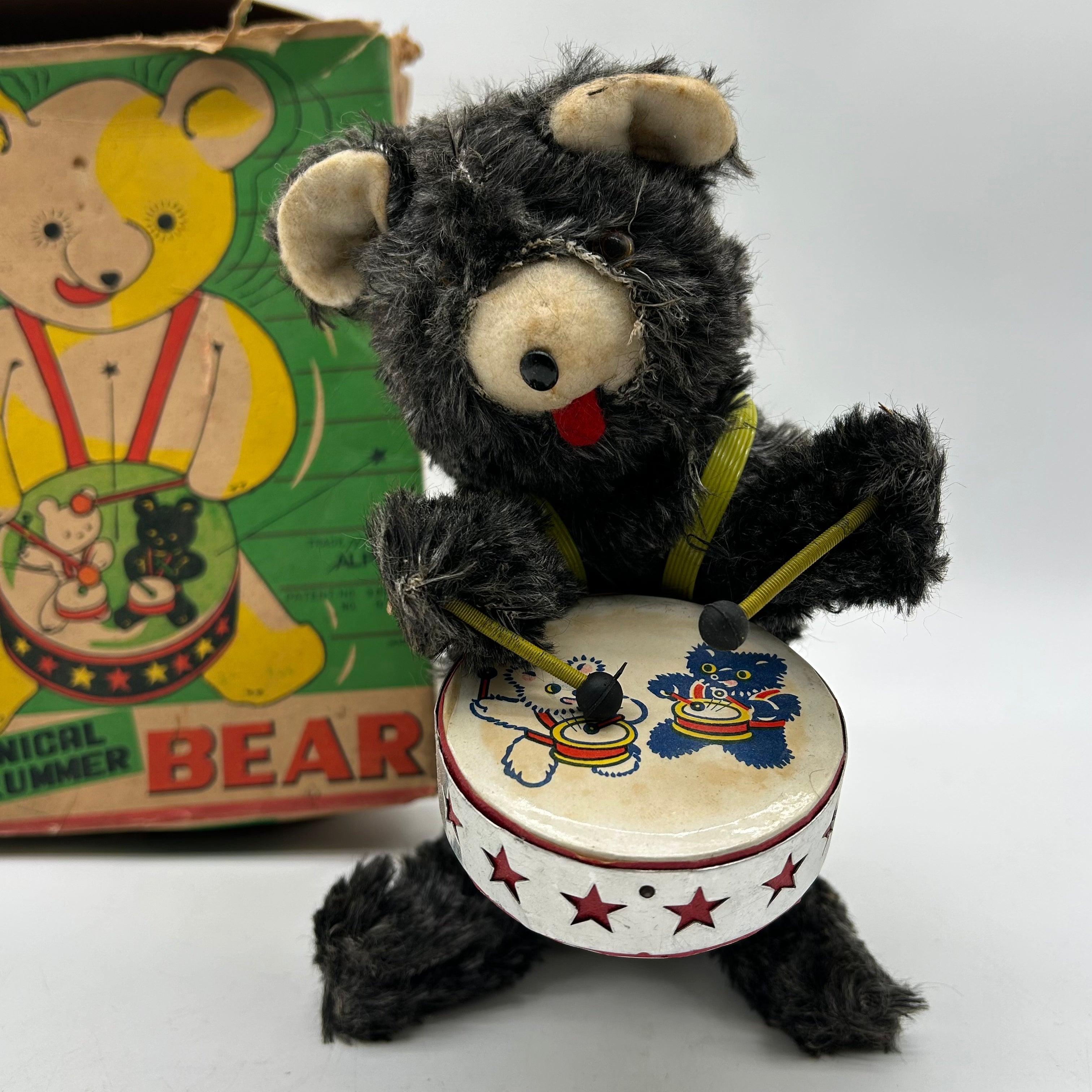 Vintage 1950s ALPS Mechanical Drummer Bear