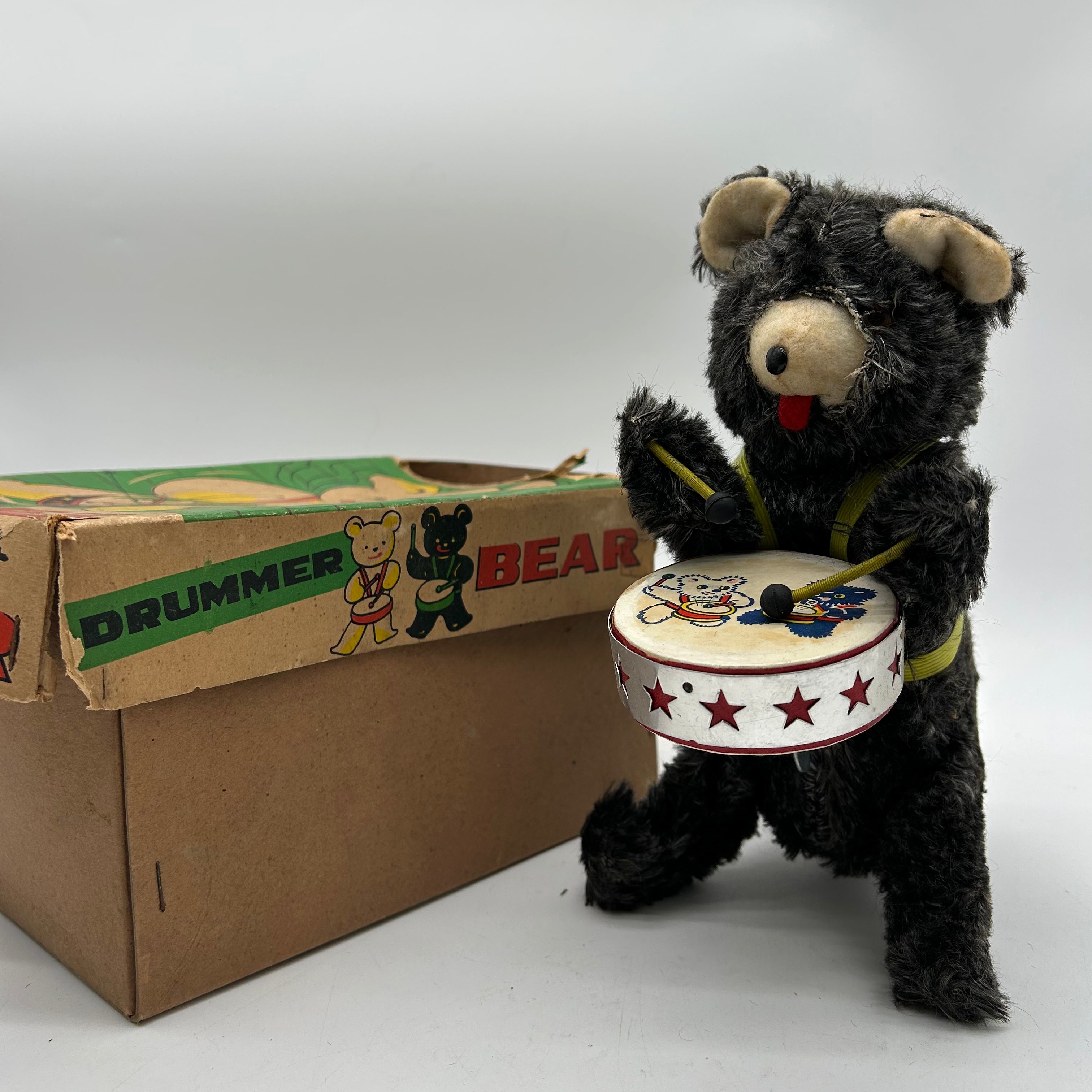 Vintage 1950s ALPS Mechanical Drummer Bear