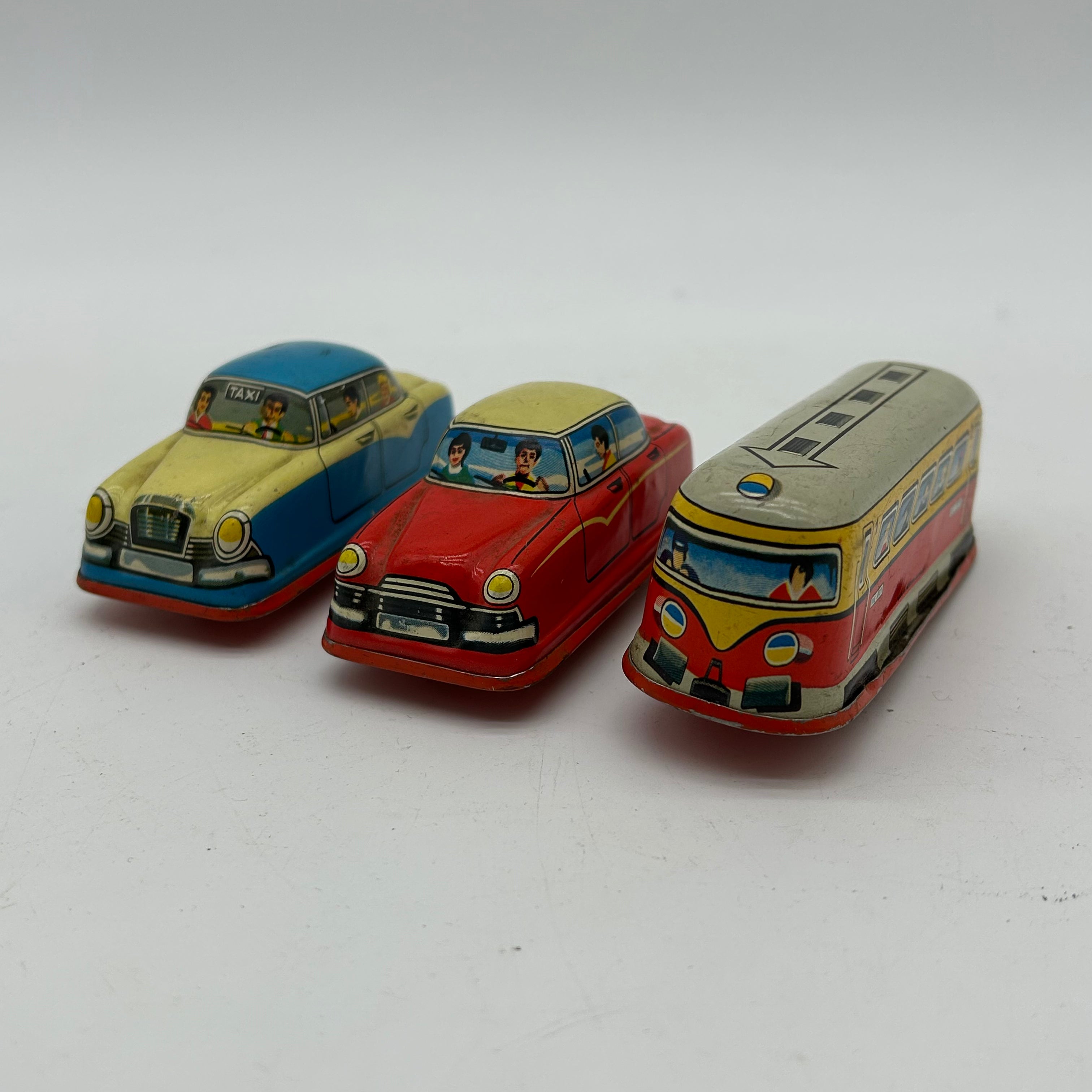 1950s Lithographd Wind Up Toy Car Bundle (no key)