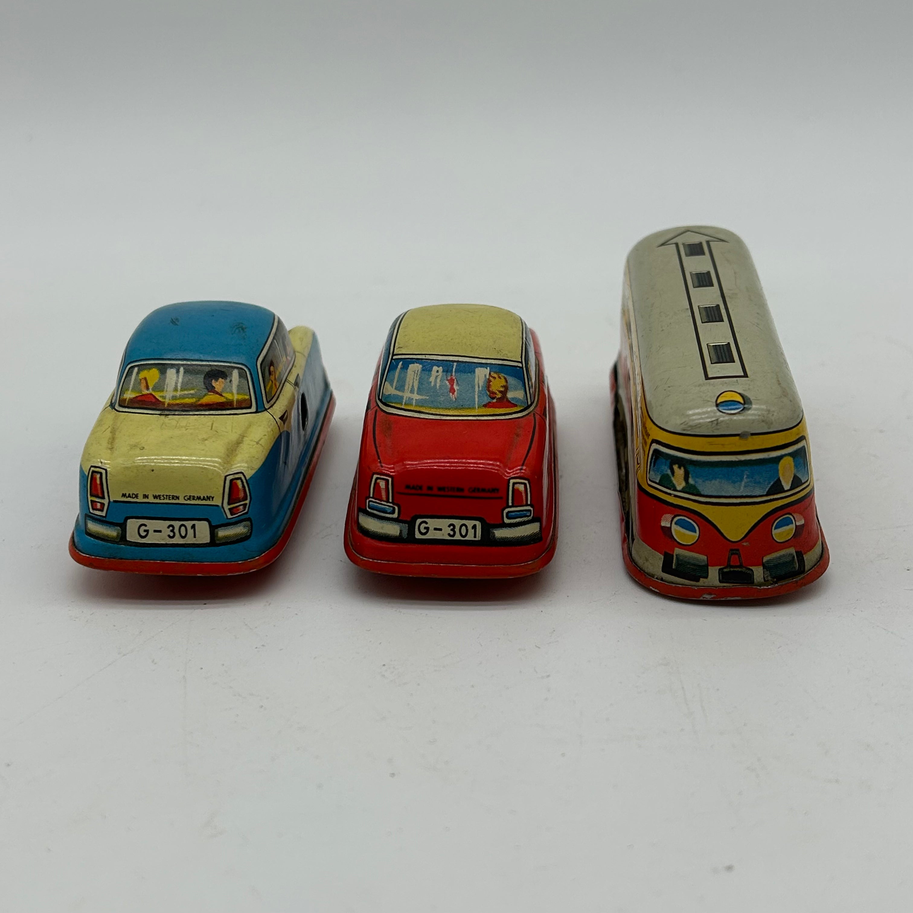 1950s Lithographd Wind Up Toy Car Bundle (no key)
