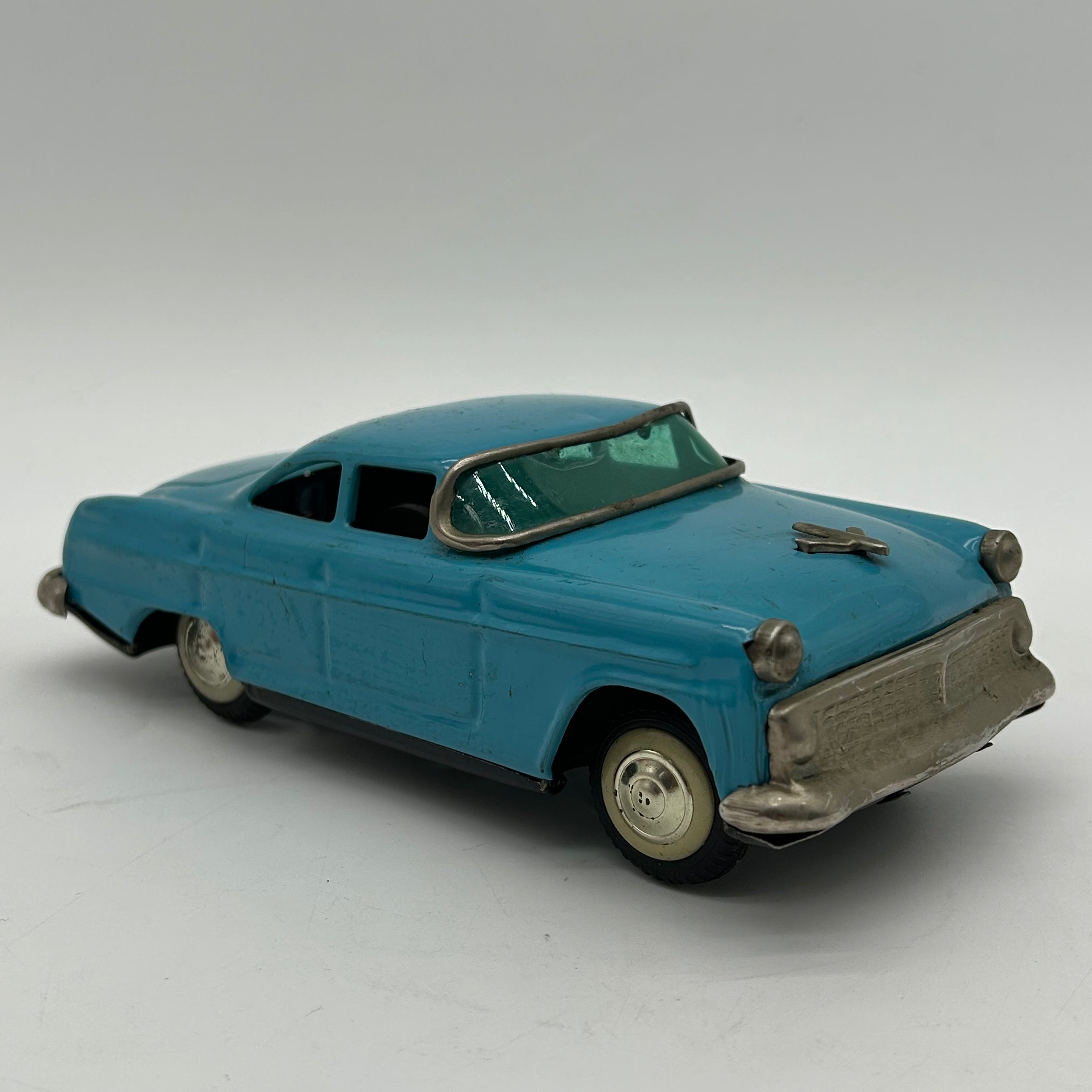 1950S Japan Friction Powered Blue Car