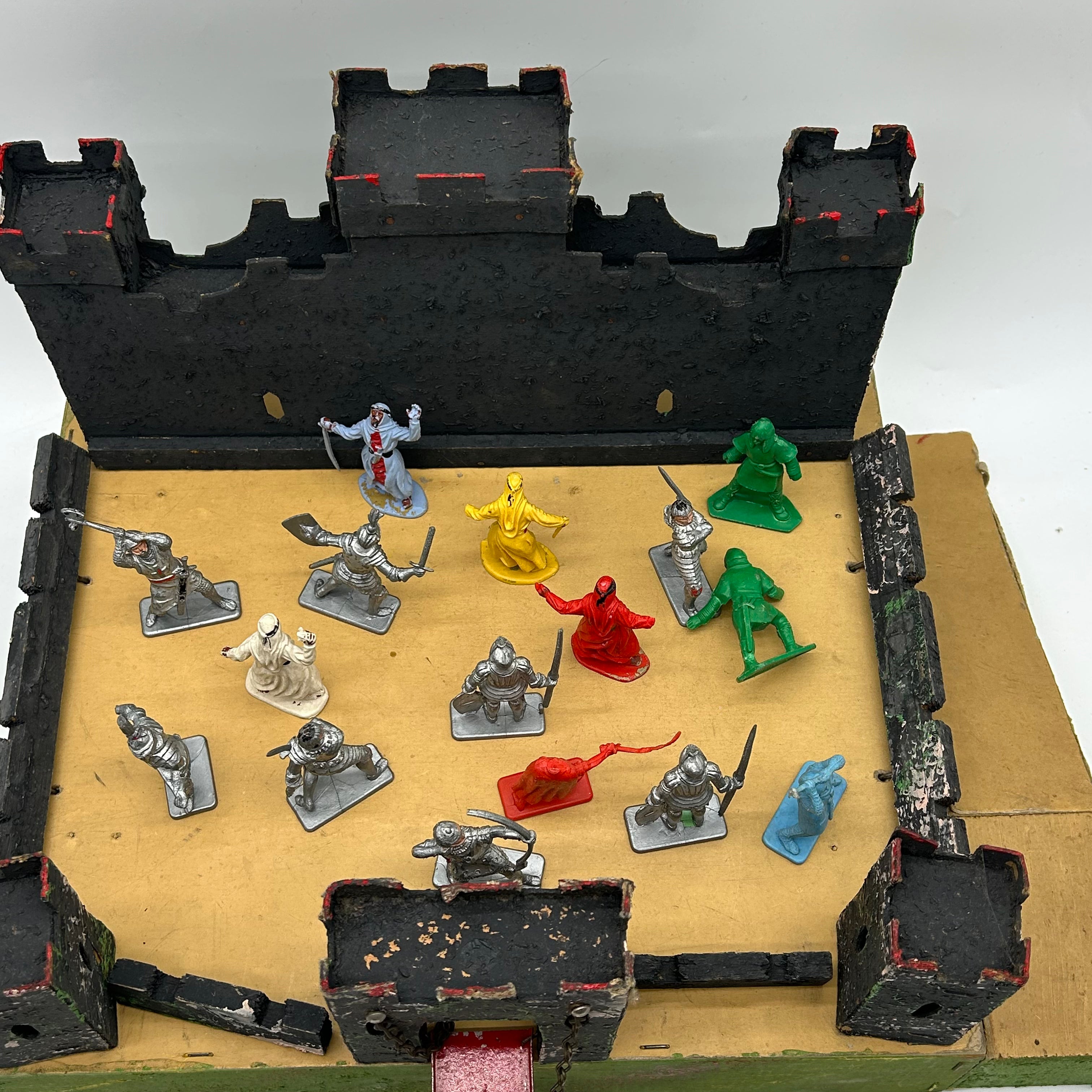 Vintage 1960s Crescent Toys Castle and Figures