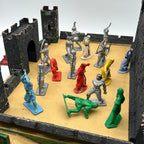Vintage 1960s Crescent Toys Castle and Figures