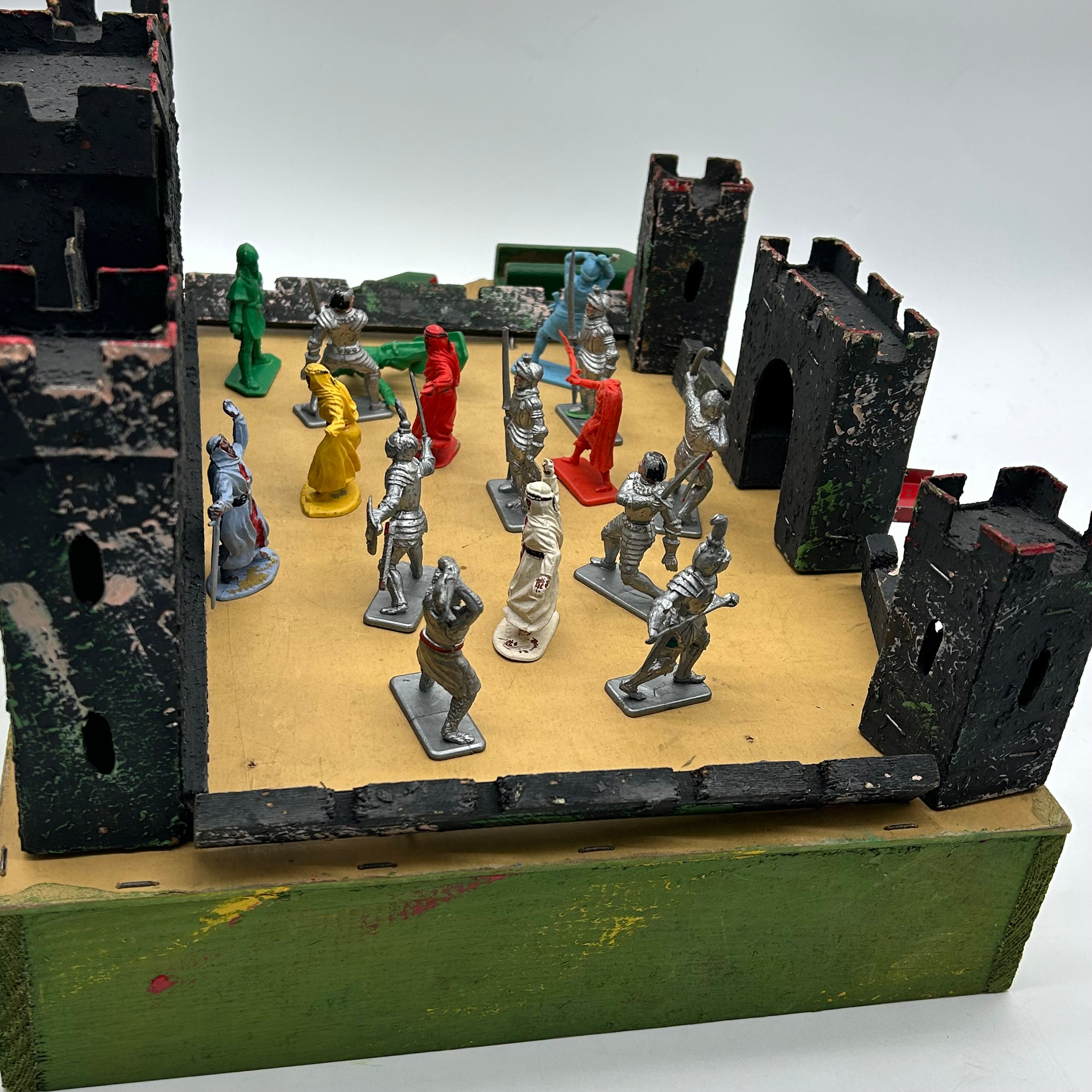 Vintage 1960s Crescent Toys Castle and Figures