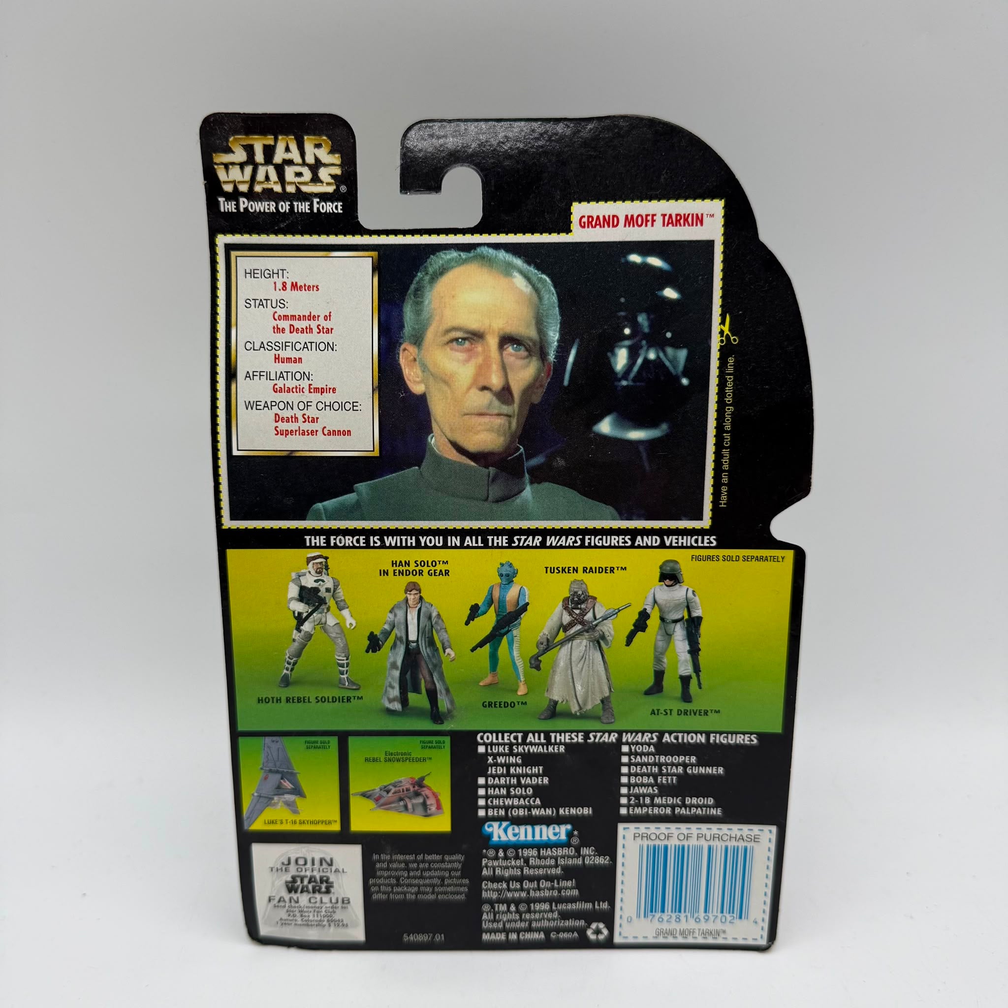 Star Wars POTF Grand Moff Tarkin New Carded